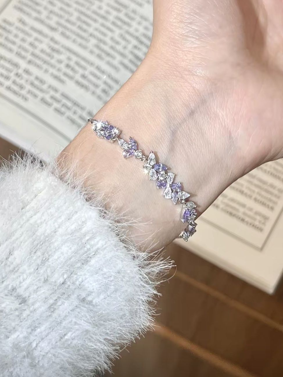 💜紫钻藤蔓手链｜清冷贵气感直接拉满
