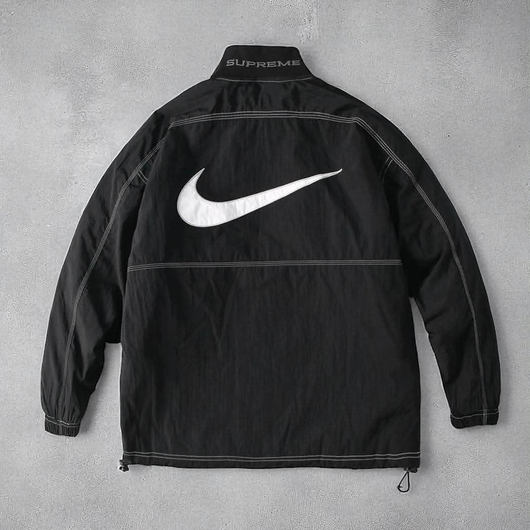 王炸联名🔥Supreme × Nike半拉链明线冲锋套装