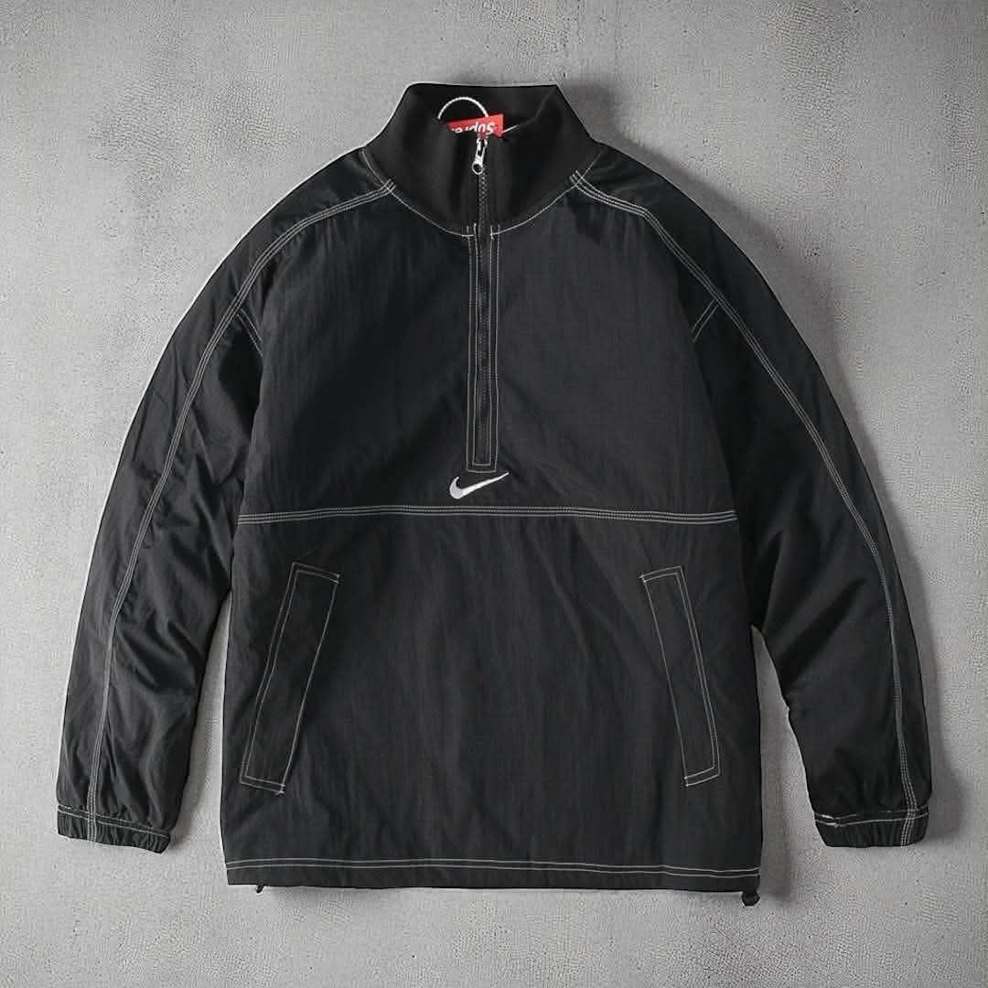 王炸联名🔥Supreme × Nike半拉链明线冲锋套装