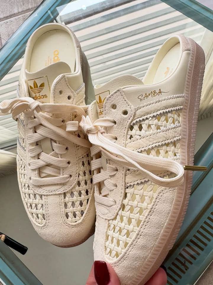 温柔氛围感｜Adidas Samba编织半拖，懒人复古神鞋