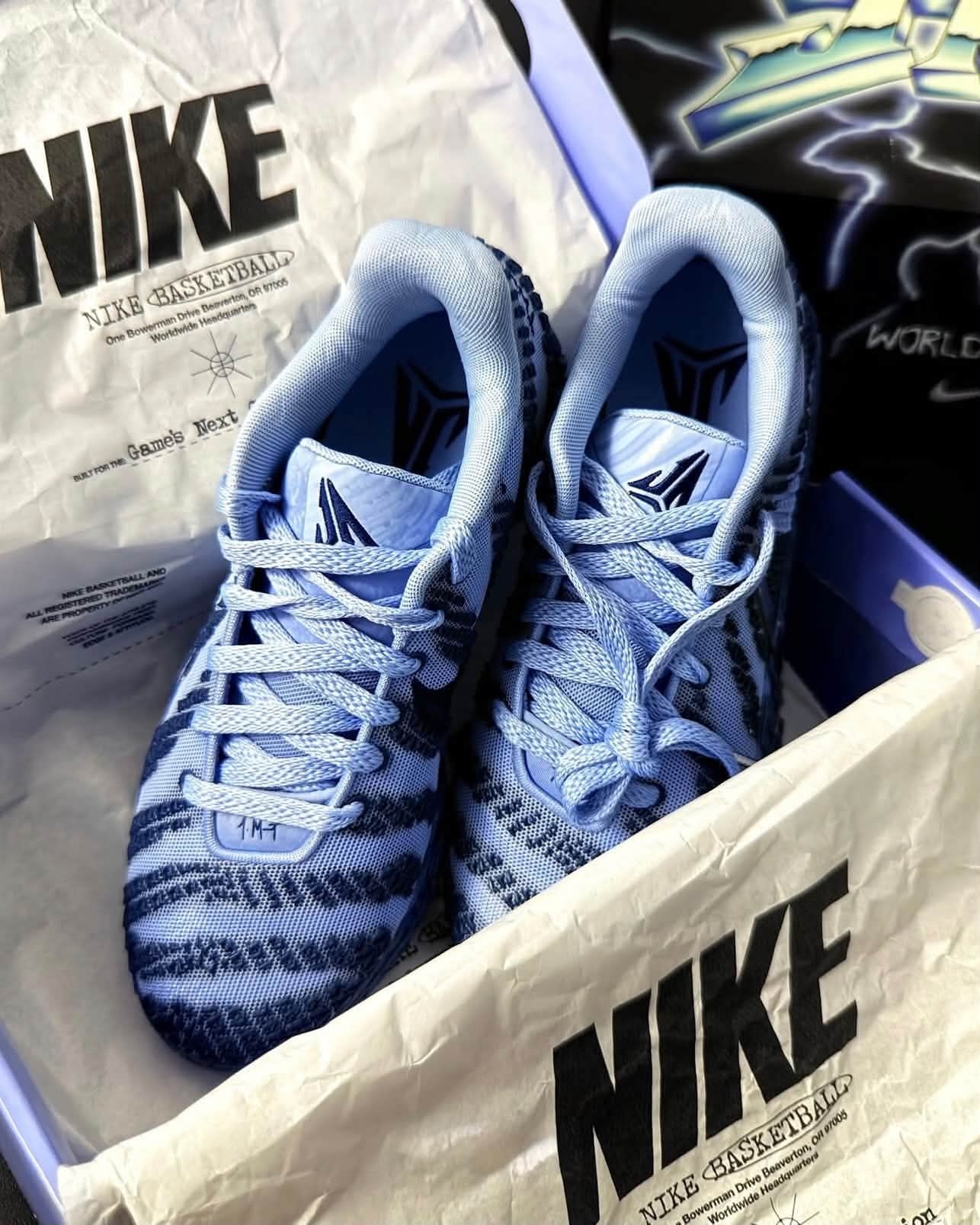 🔵Nike JA3开箱｜Cobalt Bliss冰蓝虎纹颜值拉满