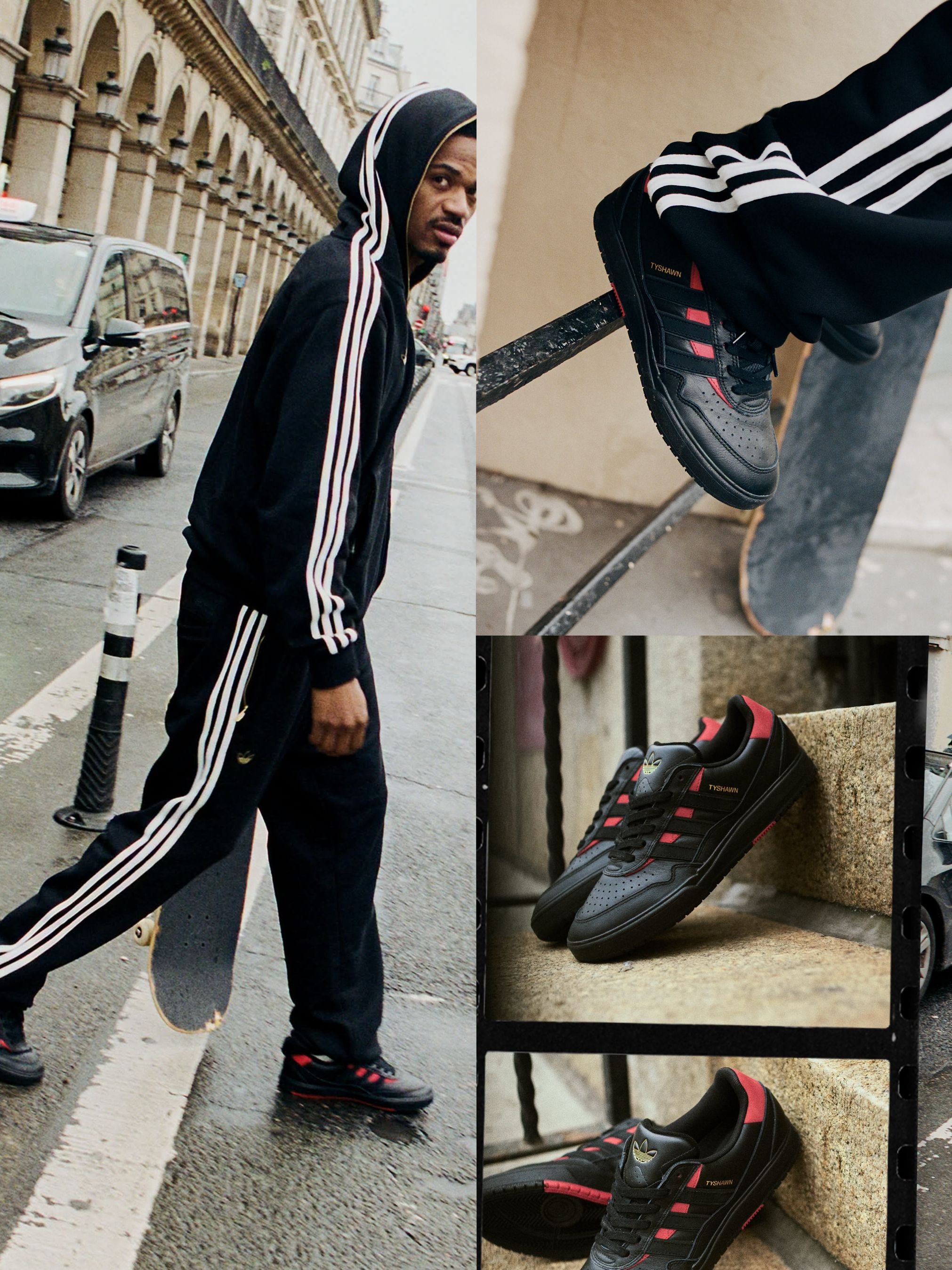 🛹Adidas Tyshawn黑红｜Tyshawn Jones签名款，街头滑板神鞋