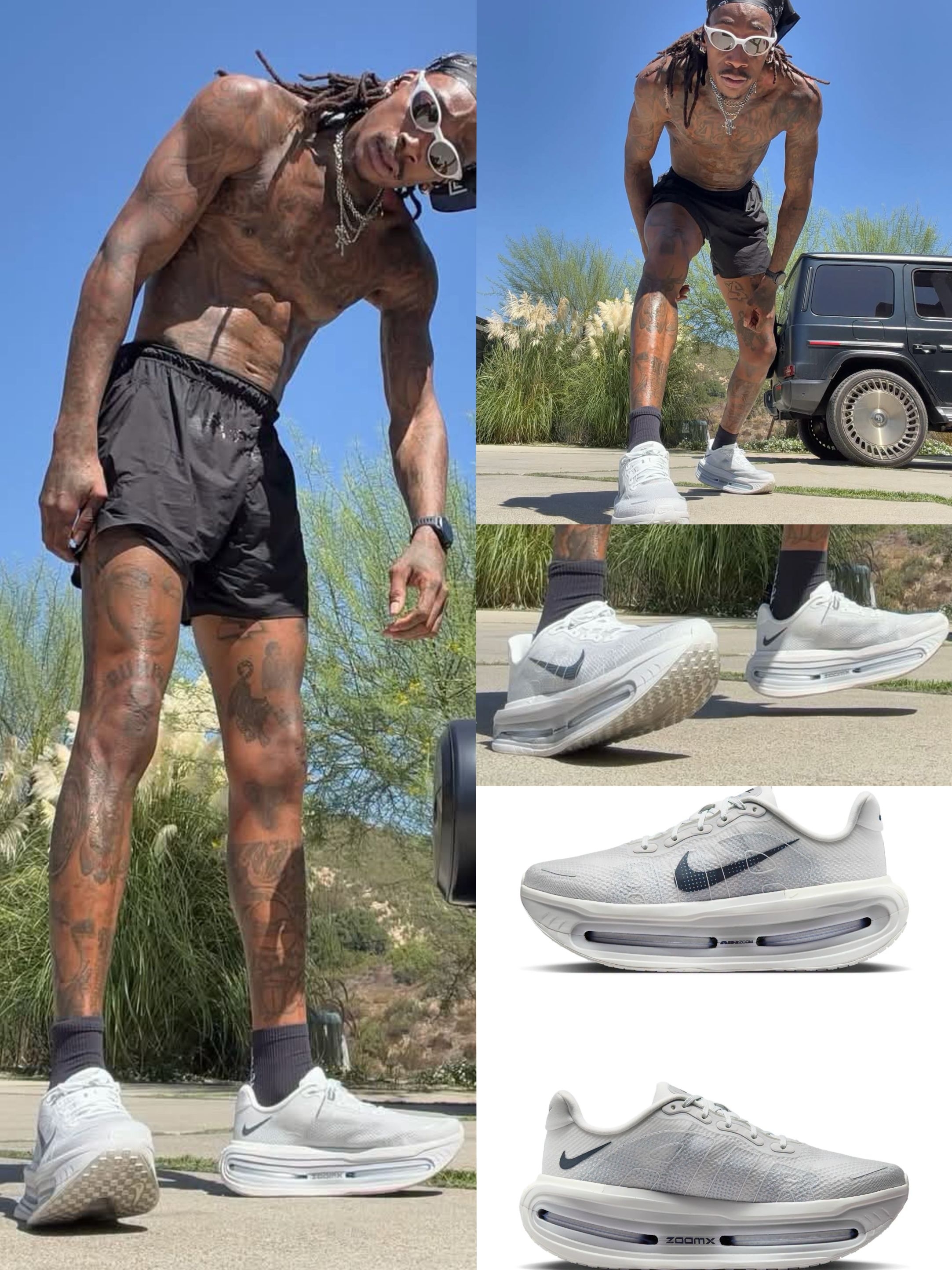 🤍Wiz Khalifa同款Nike｜堆叠厚底气垫跑鞋，街头氛围感拉满