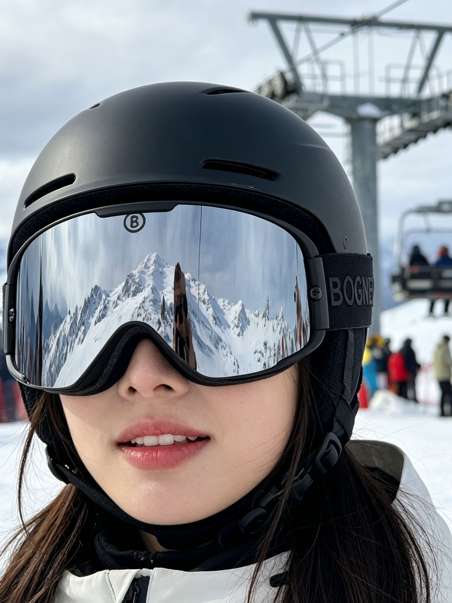 双色镜片磁吸替换雪镜 防雾不靠喷剂靠结构