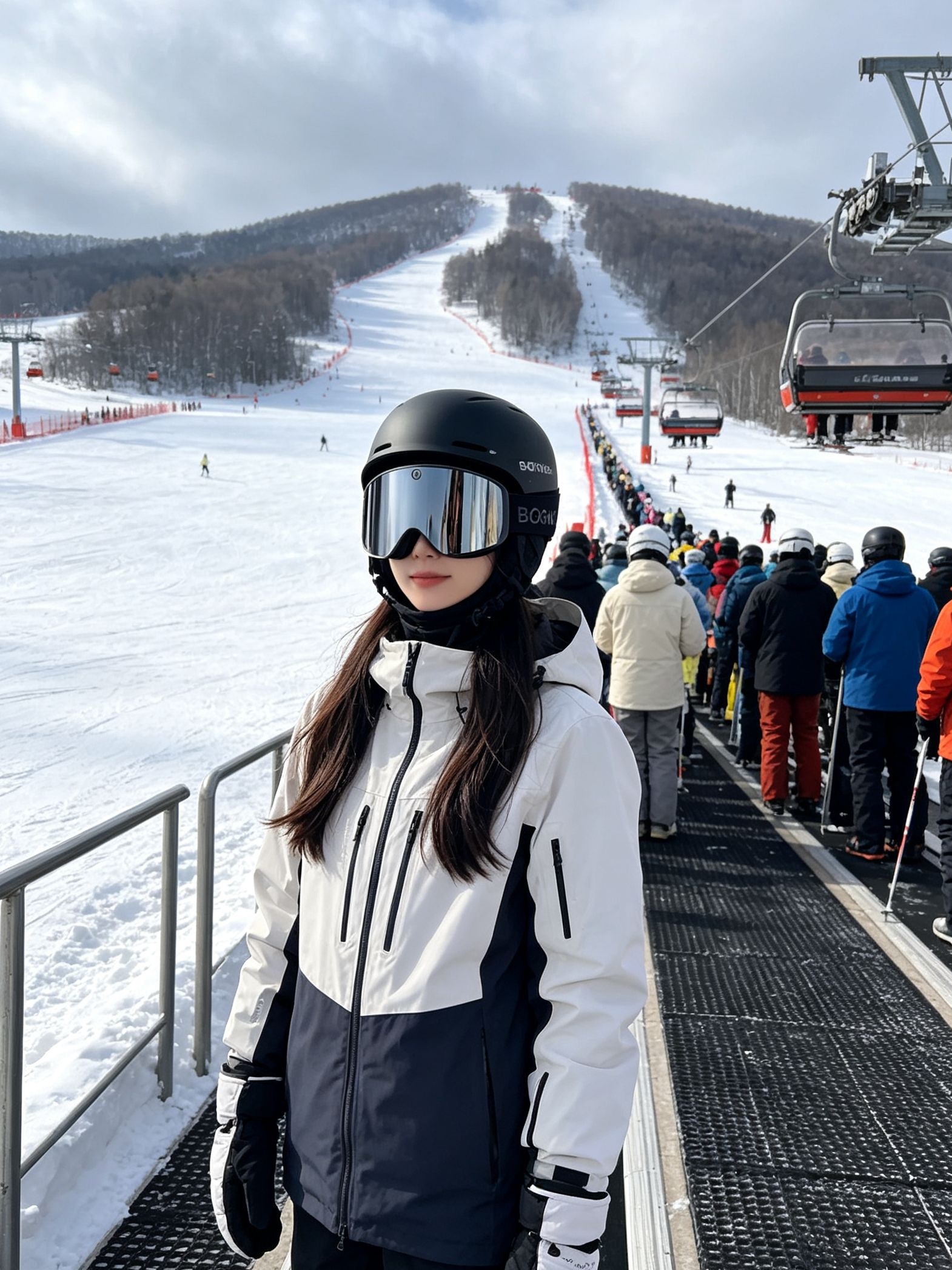 双色镜片磁吸替换雪镜 防雾不靠喷剂靠结构