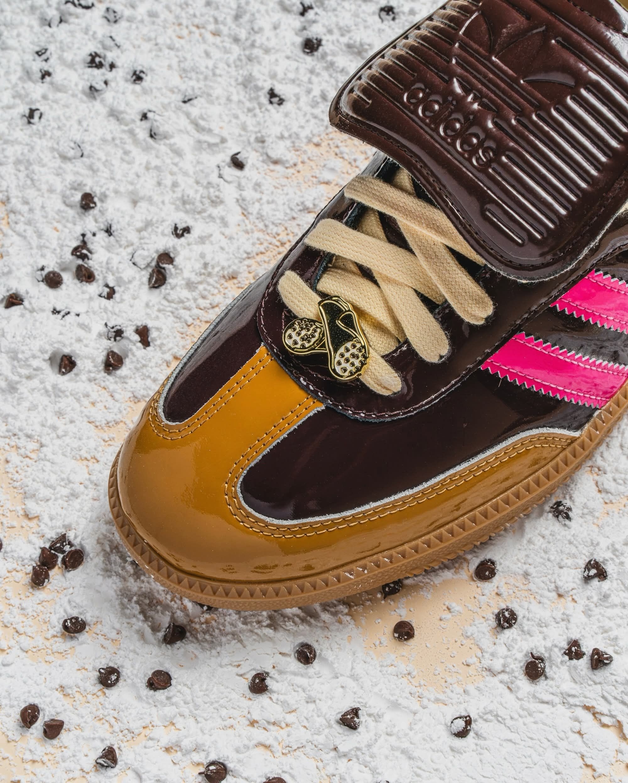 Adidas Samba 复古低帮休闲鞋 棕玫红撞色甜品限定配色