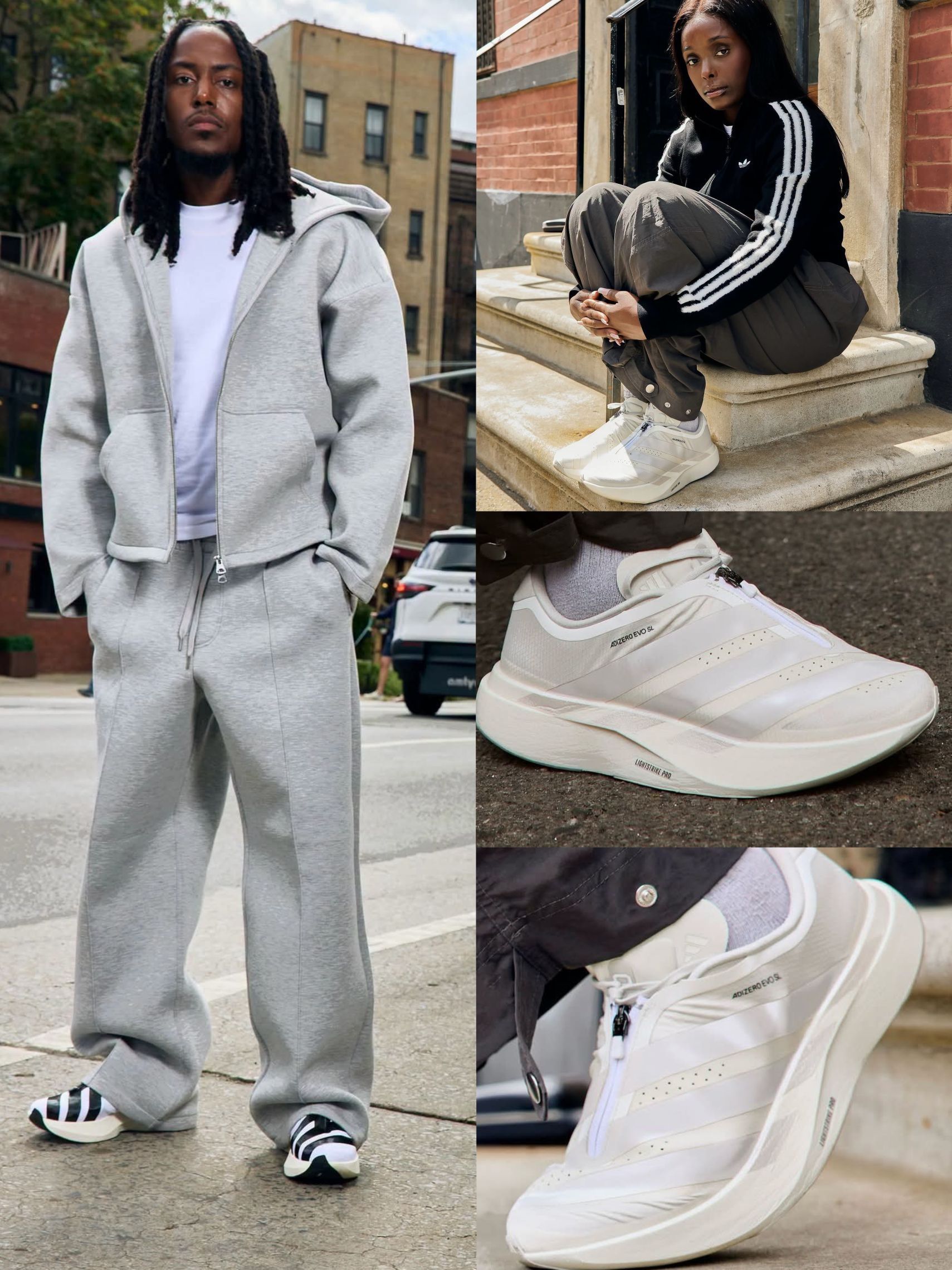 Adidas EVO SL 米白拉链款｜极简高级！EVO SL系列又出狠货