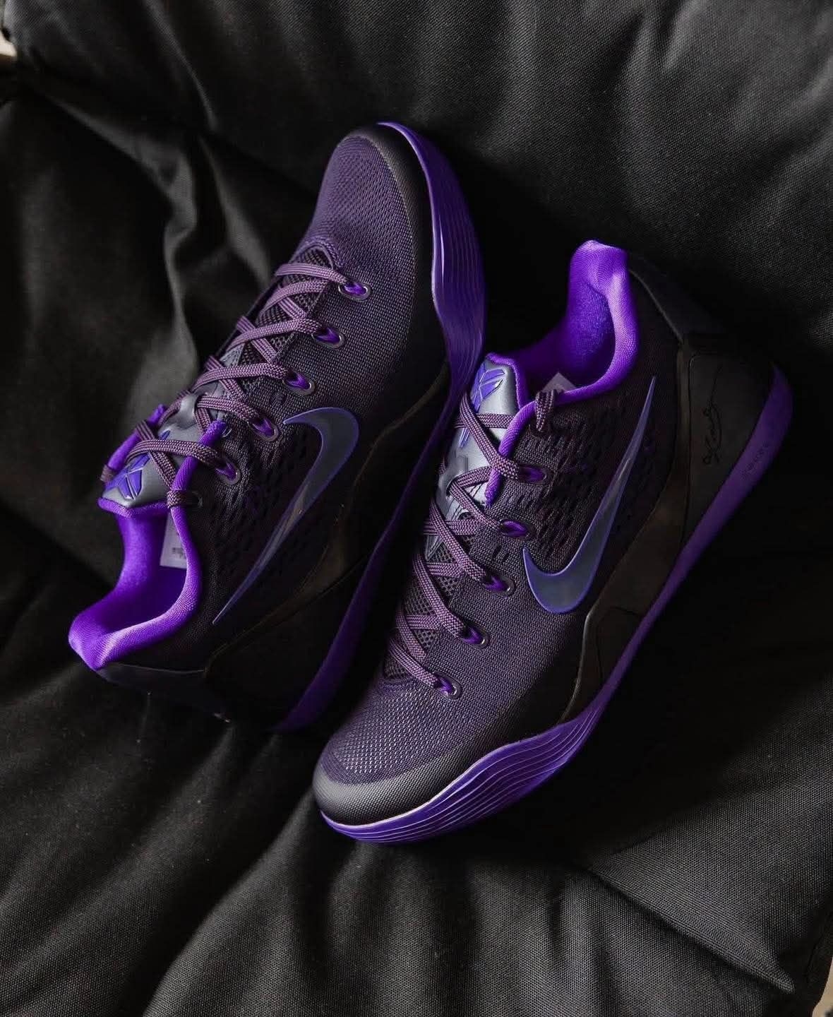 暗夜曼巴💜Kobe9 Low黑紫｜复古实战球鞋完整解析