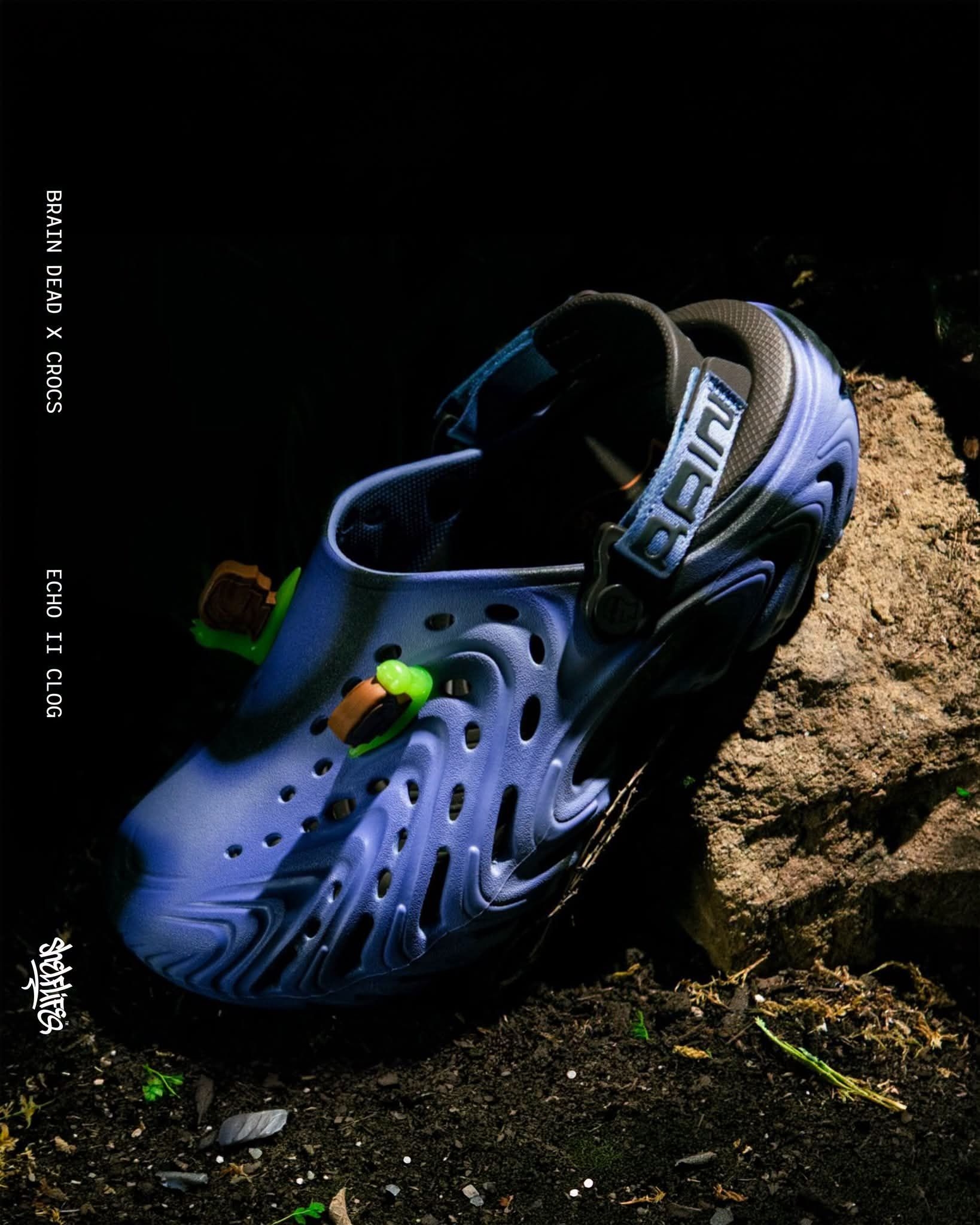 BrainDead×Crocs Echo II|紫黑渐变,潮玩联名洞洞鞋赏析
