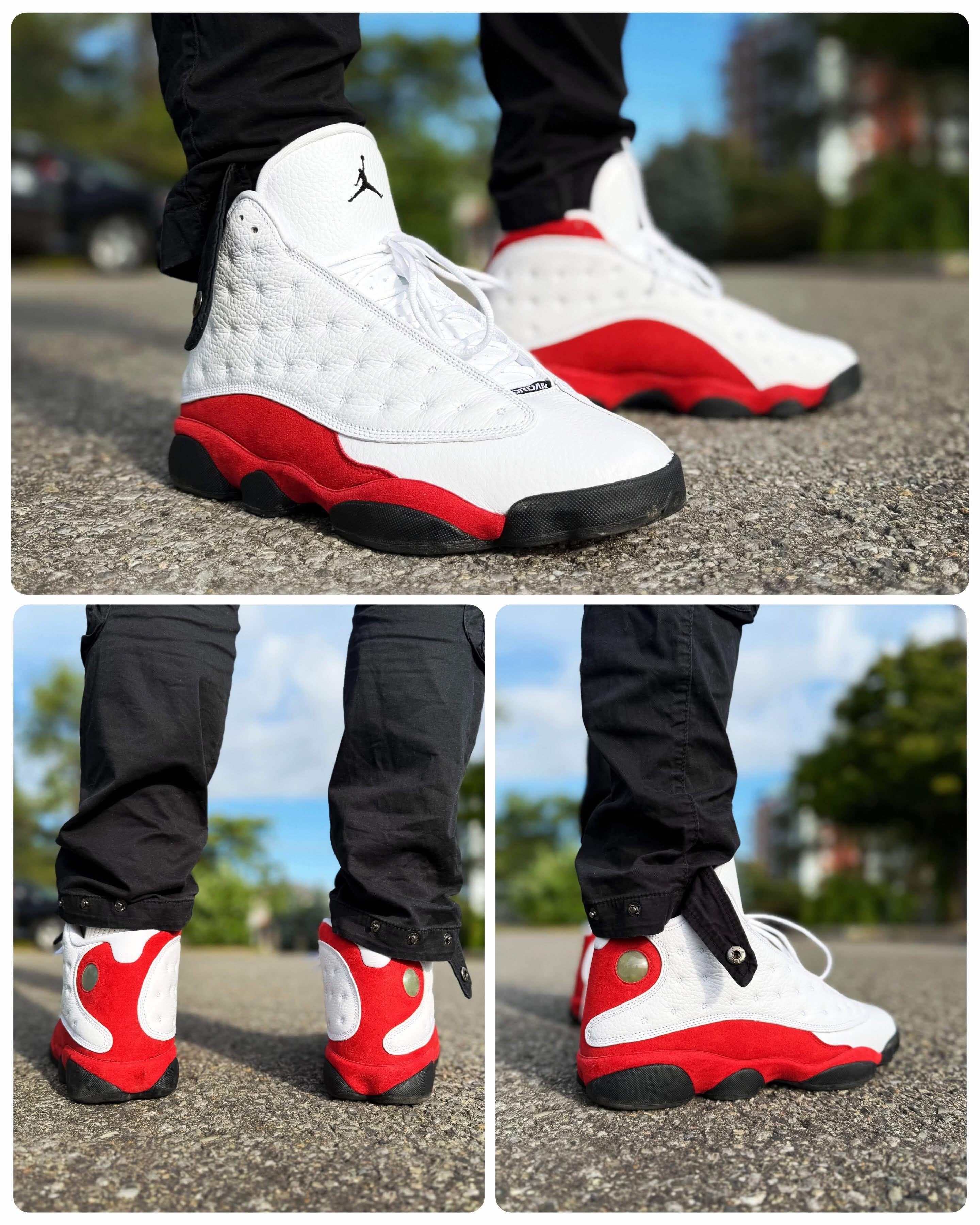 AJ13白红｜经典黑豹轮廓，公牛白红上脚实拍赏析
