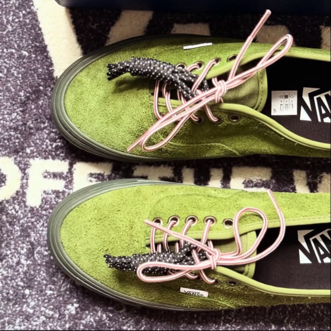 Vans Authentic 44DX安纳海姆 军绿色全翻毛皮低帮男女滑板鞋