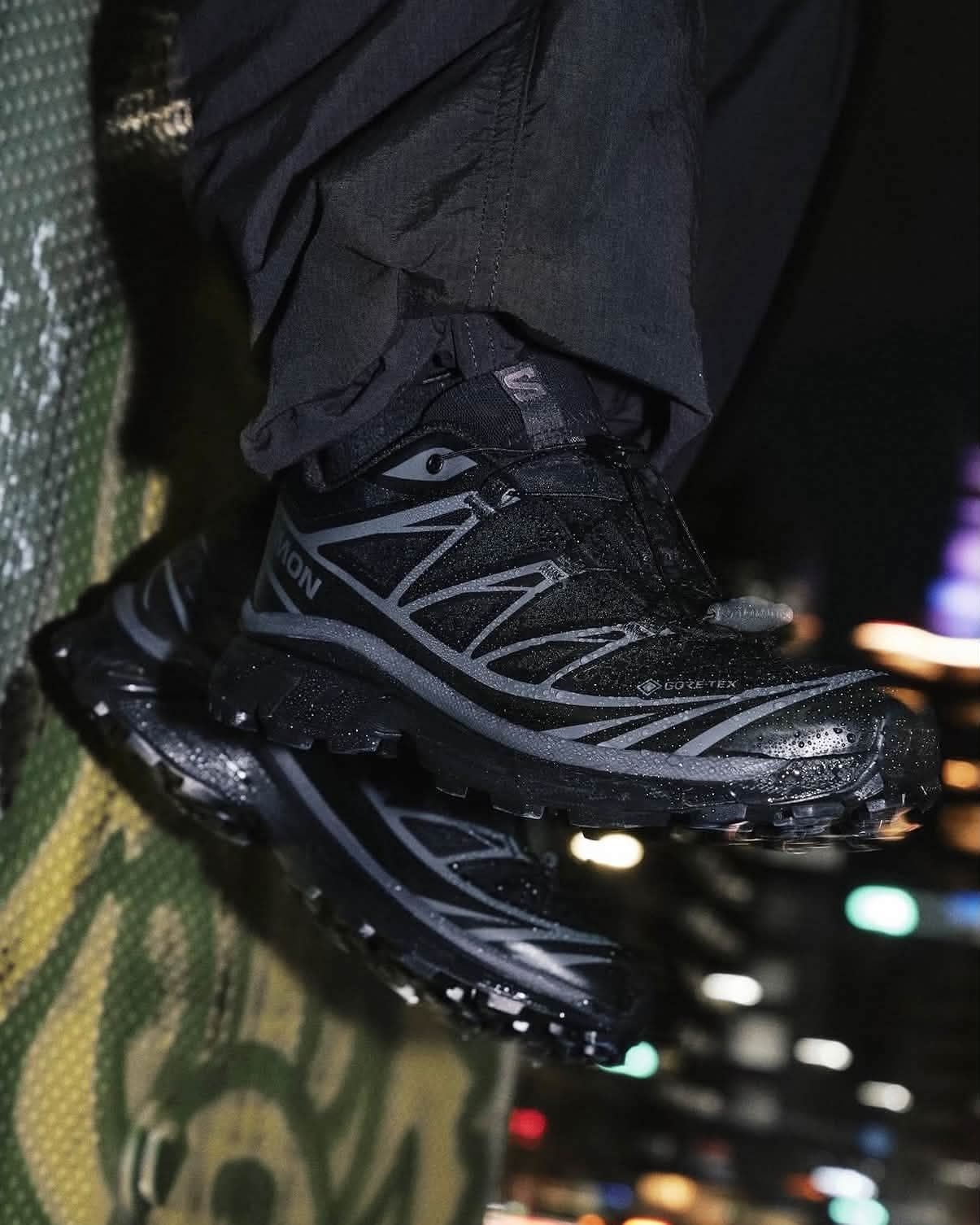 酷感全黑硬核！Salomon XT‑6 GTX，防水机能男女同款户外休闲鞋