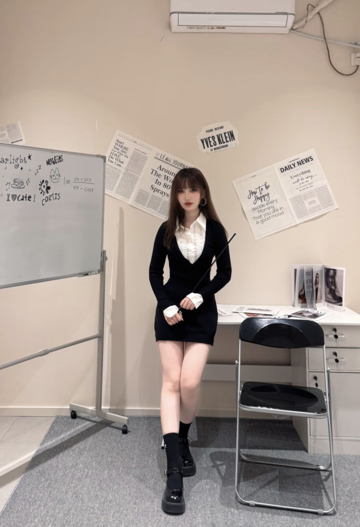 学院甜酷教师风