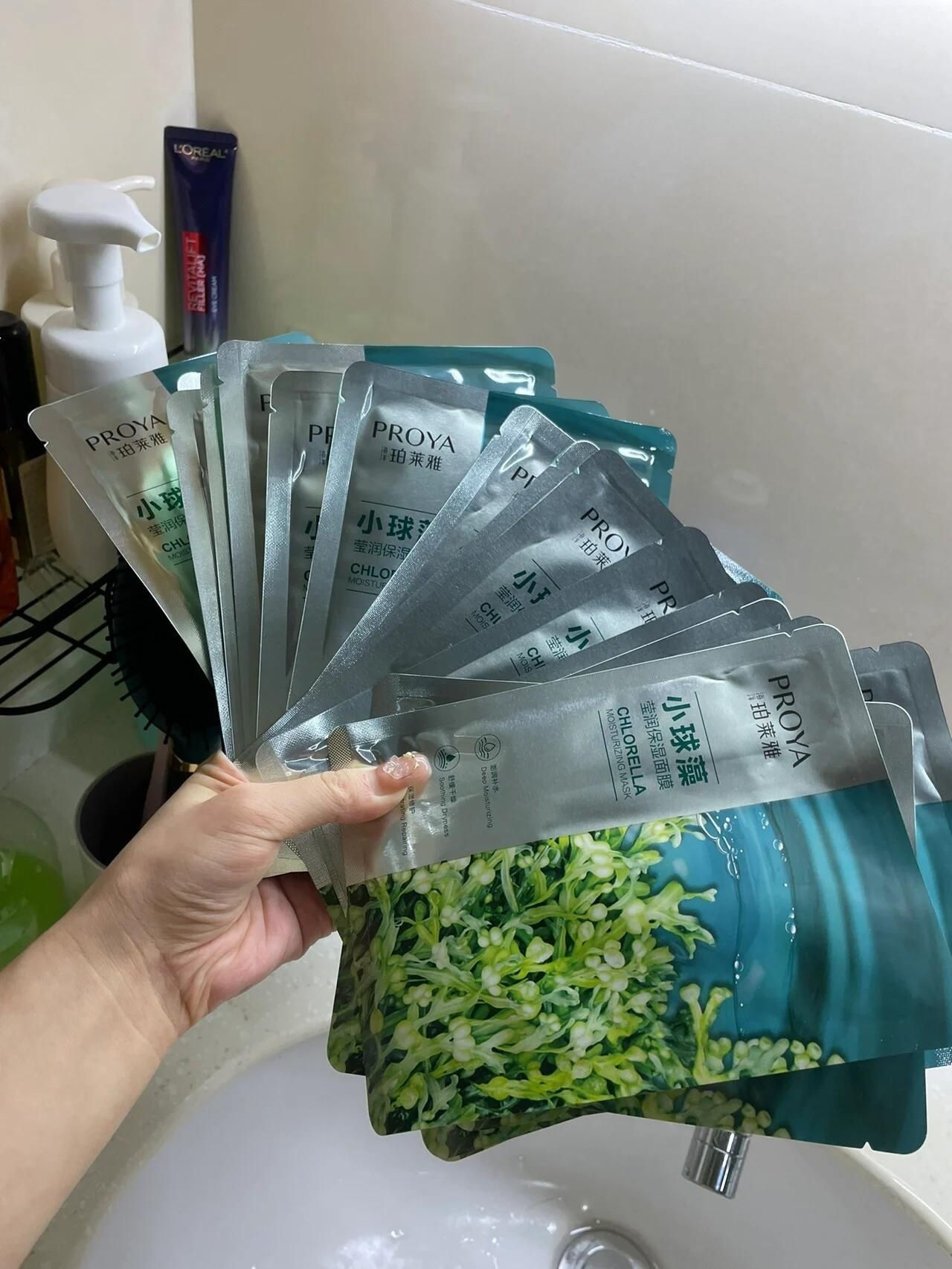 日常囤货面膜!珀莱雅小球藻,补水舒缓改善干燥起皮