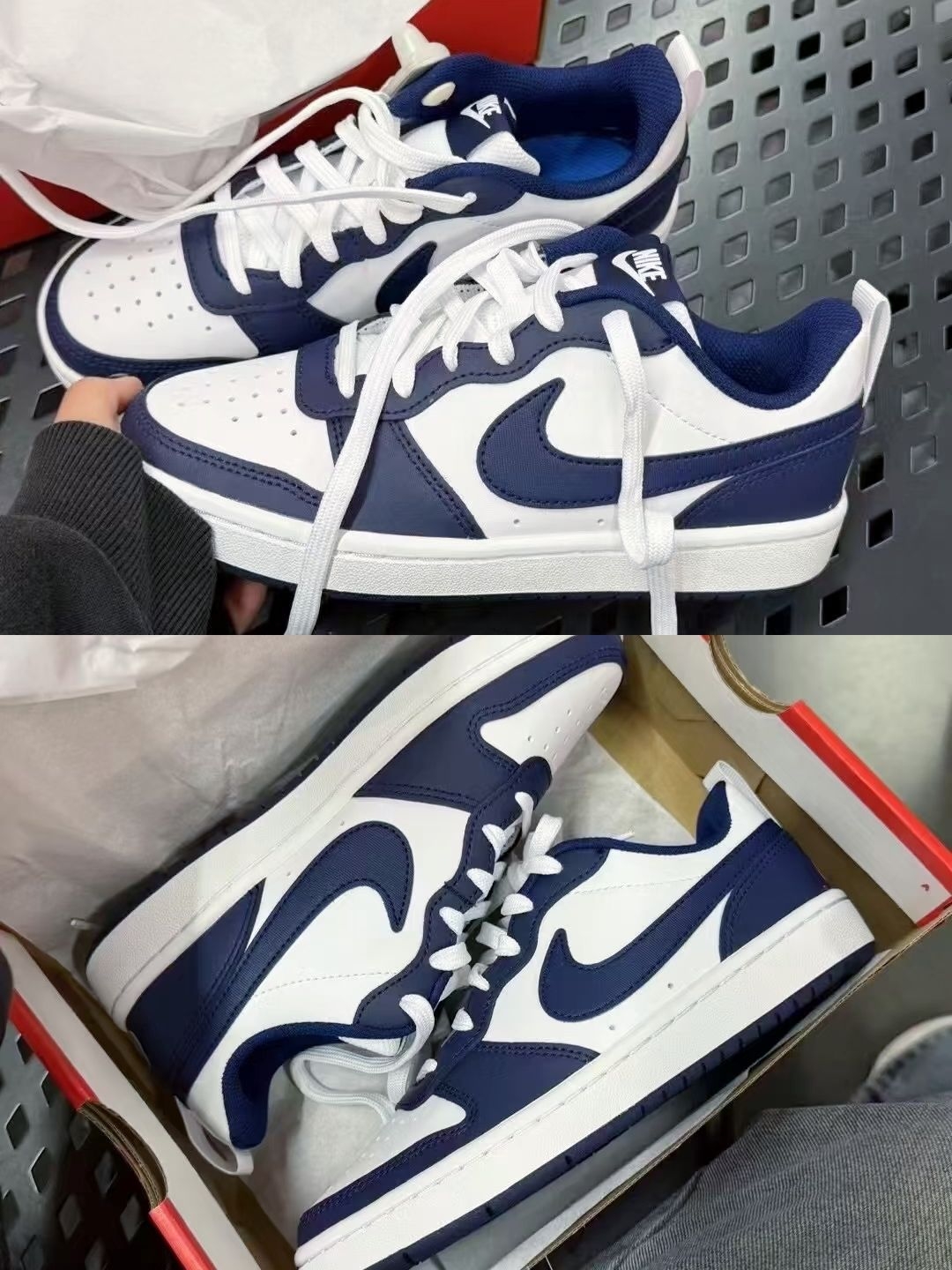 Nike Court Borough Low 2 GS黑曜石白蓝配色真的太耐看🤍💙