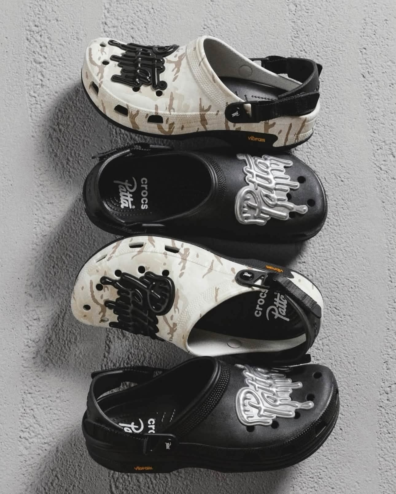 Crocs × Patta 联名｜Vibram 大底 迷彩骨刺洞洞鞋