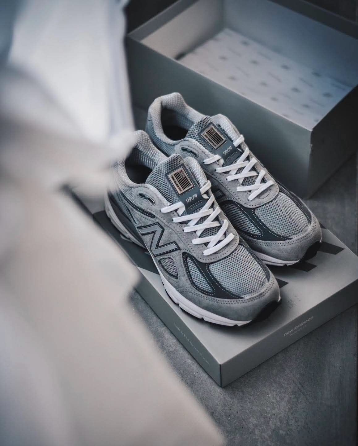 New Balance 990v4 元祖灰，美产复古旗舰慢跑鞋