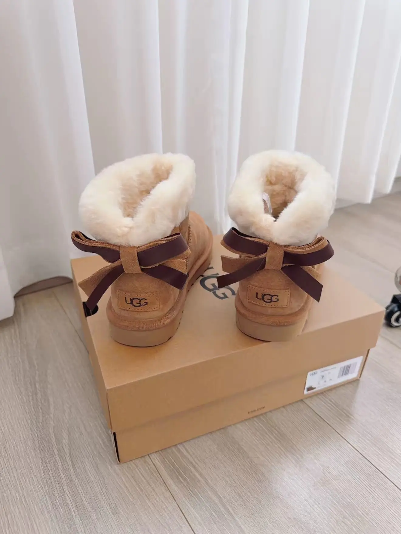 翻毛蝴蝶结短筒雪地靴|温柔感直接拉满✨