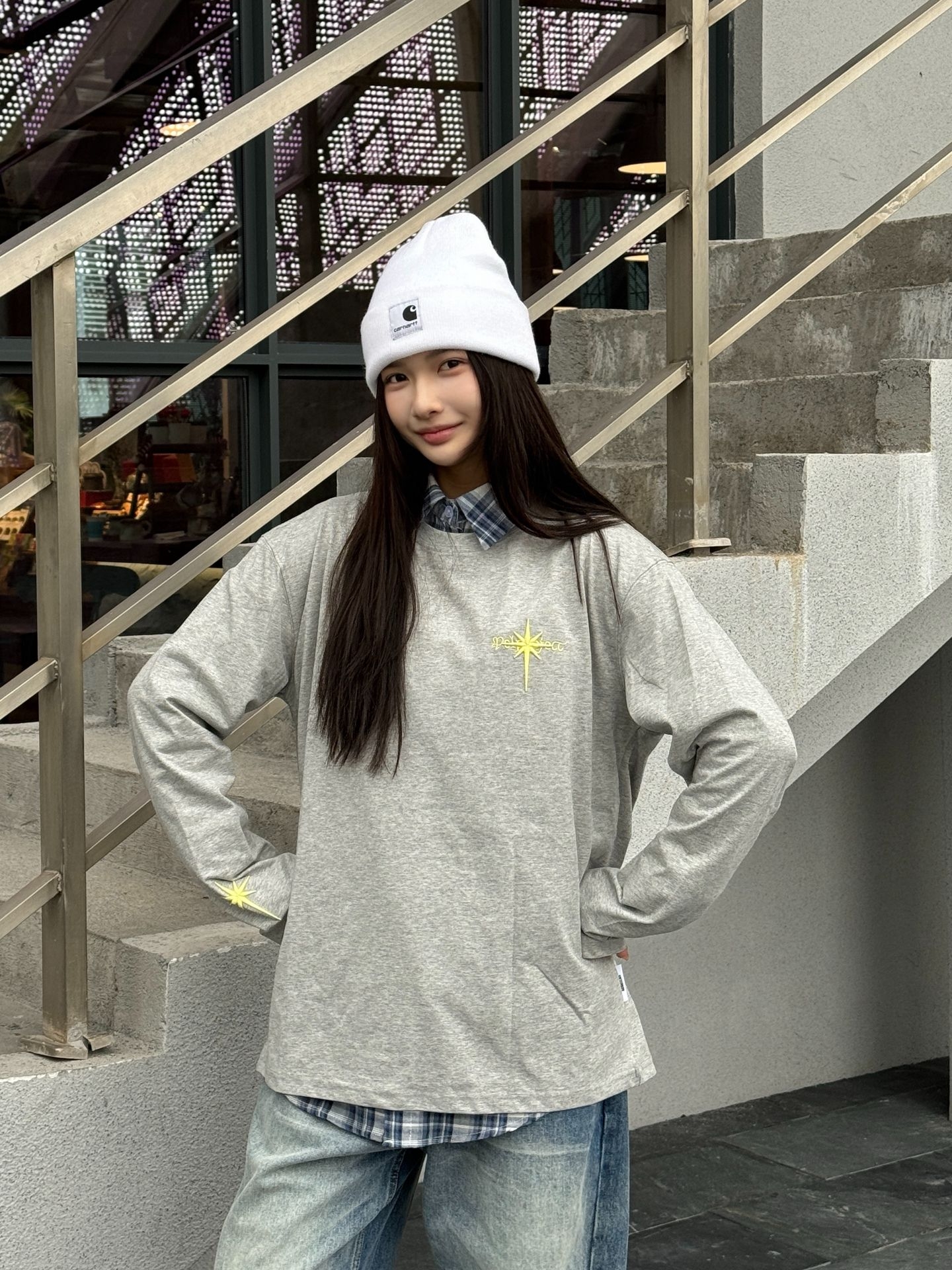 美式街头穿搭美术馆逛街