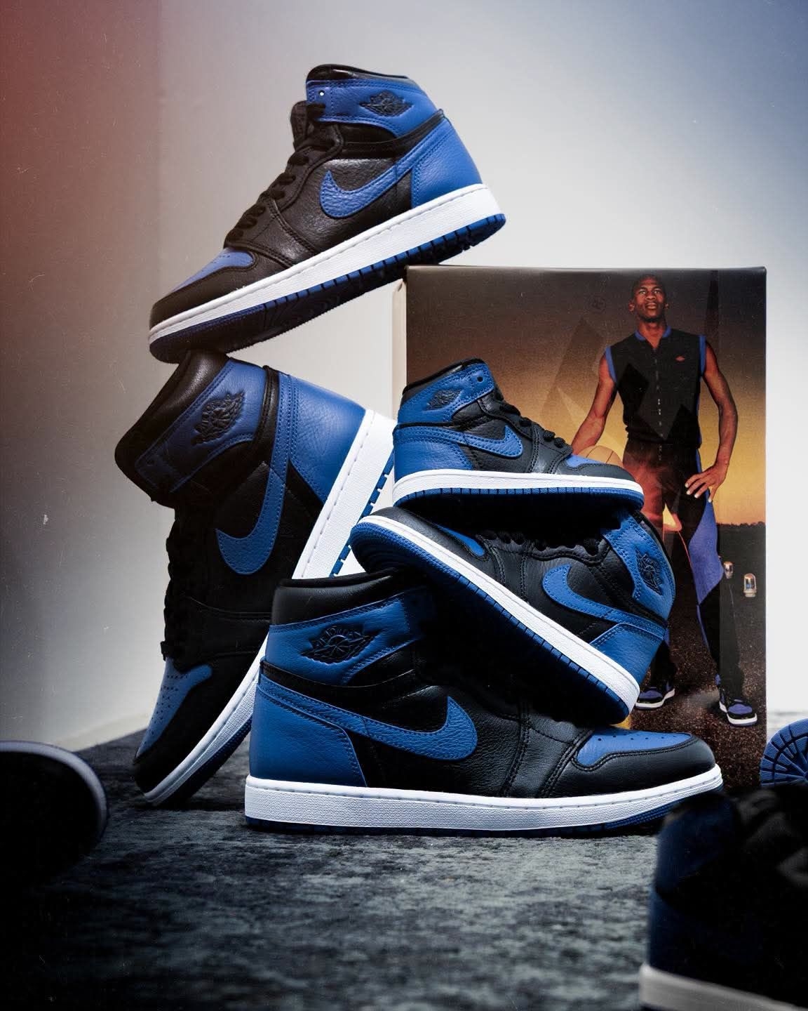 AJ1皇家蓝|Air Jordan1 High黑蓝皇家蓝礼盒实拍深度解析