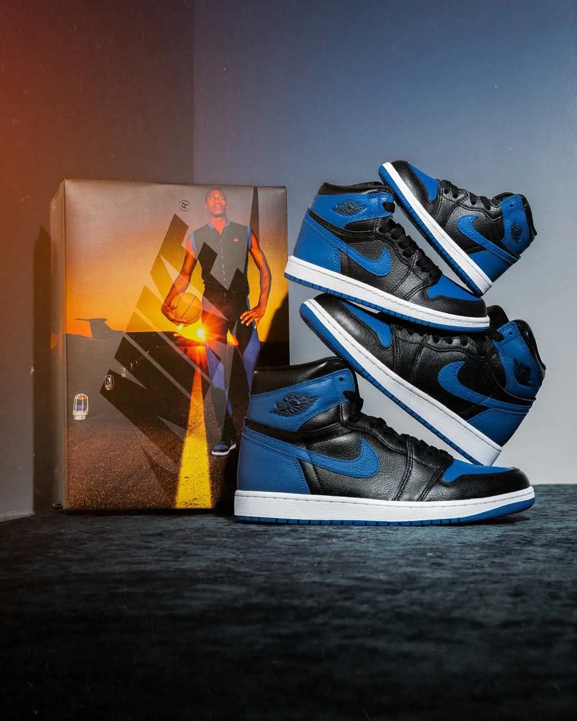 AJ1皇家蓝|Air Jordan1 High黑蓝皇家蓝礼盒实拍深度解析
