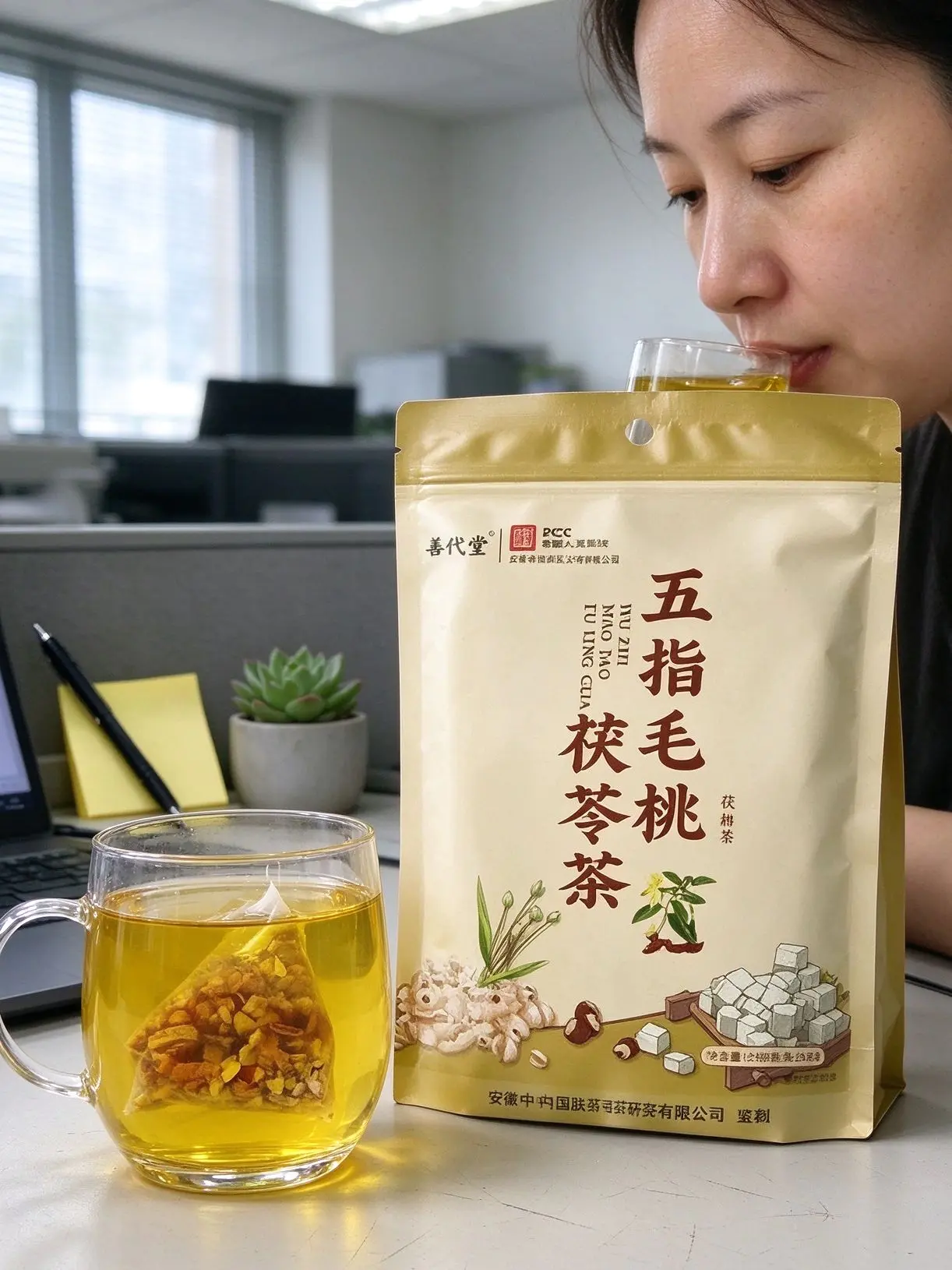 善代堂五指毛桃茯苓茶,红豆薏米健脾祛湿茶包
