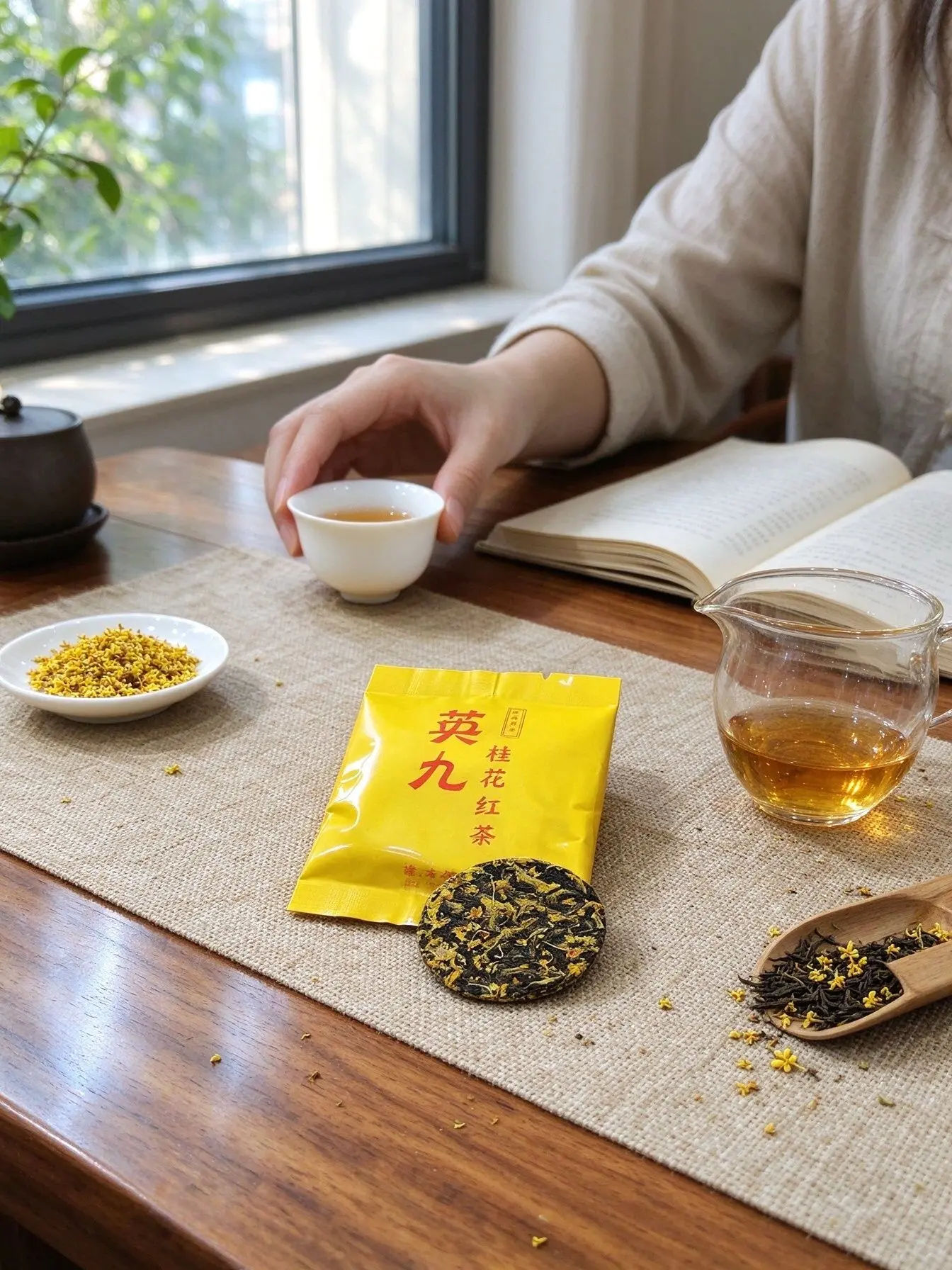 英德桂花红茶新茶,英红九号养胃浓香工夫茶包