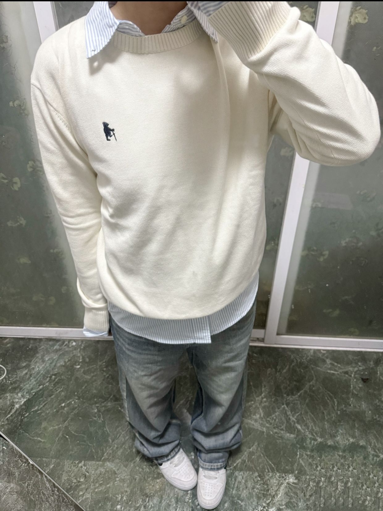 蓝莓千层➕小熊🤍毛衣叠穿奶呼呼好有层次感