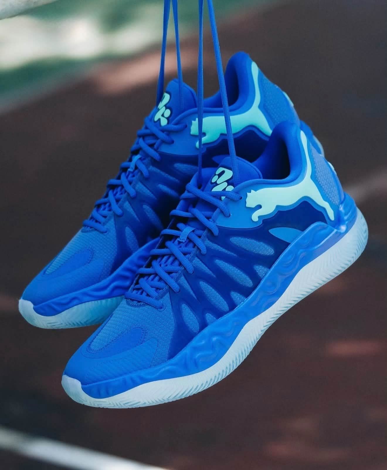 宝石蓝暴击💎PUMA Hali 1哈利伯顿一代蓝白配色太吸睛