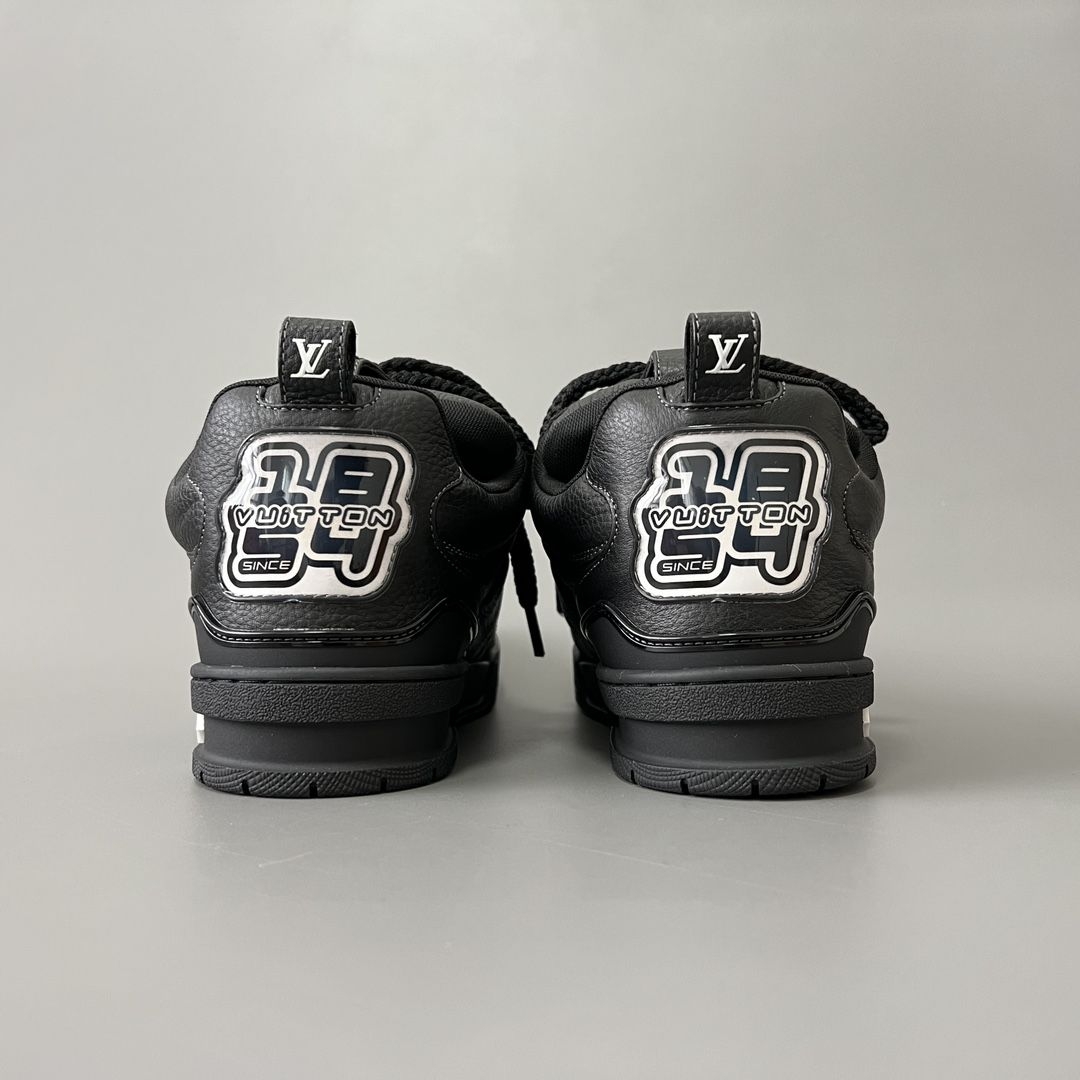 全黑荔枝纹LV Trainer|酷感黑武士,粗鞋带直接封神🖤