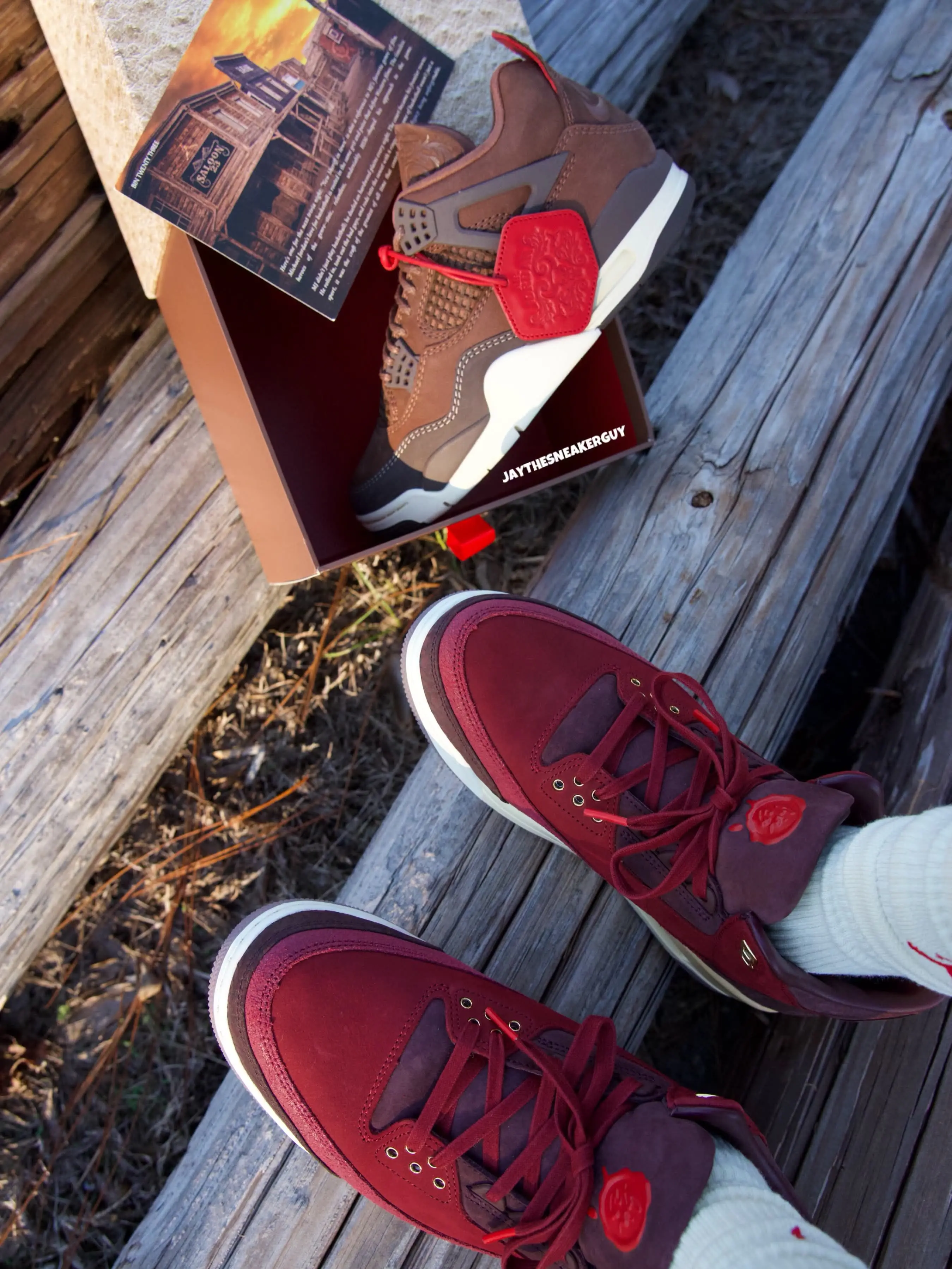 酒红复古盛宴🍷Air Jordan 3 全新定制酒红翻毛皮质感拉满