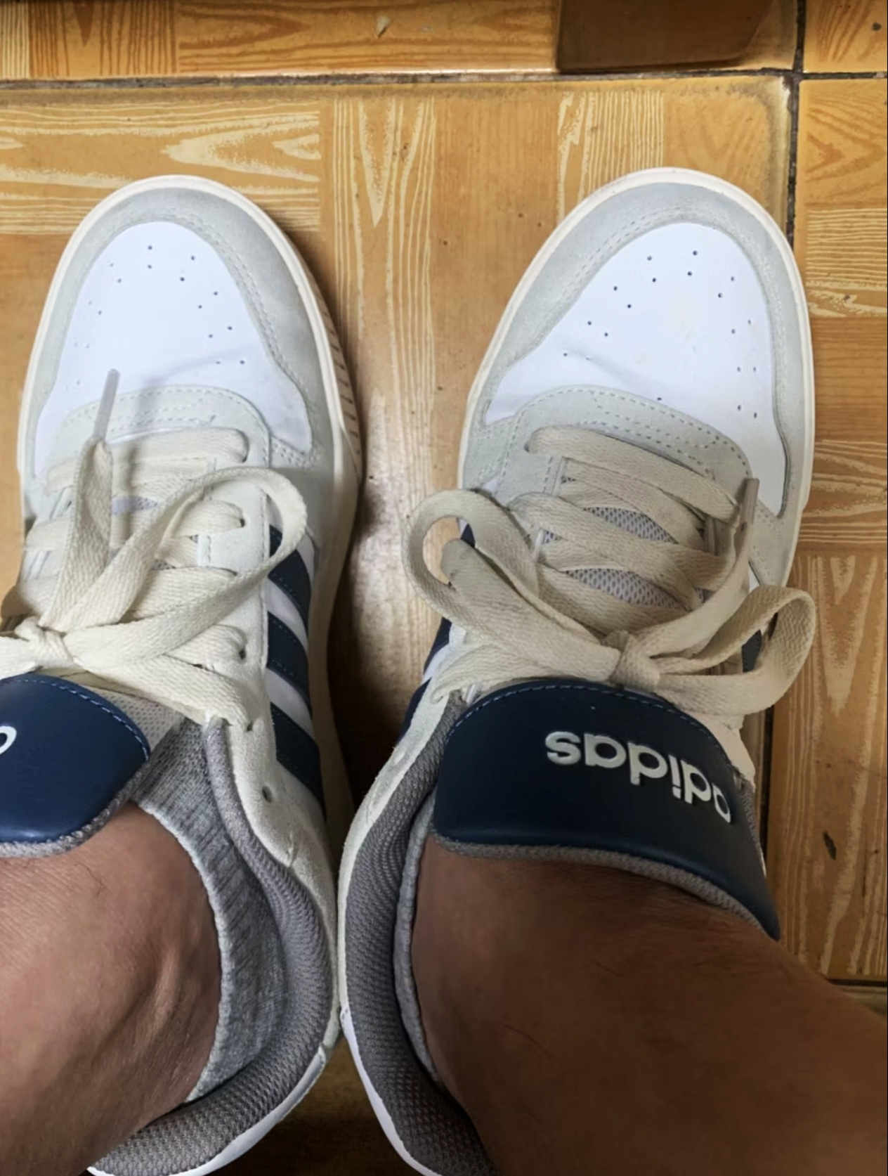 Adidas D-PAD小锯齿板鞋 灰白绿撞色绝了 牛剖层革拼接 复古美式久走软弹百搭