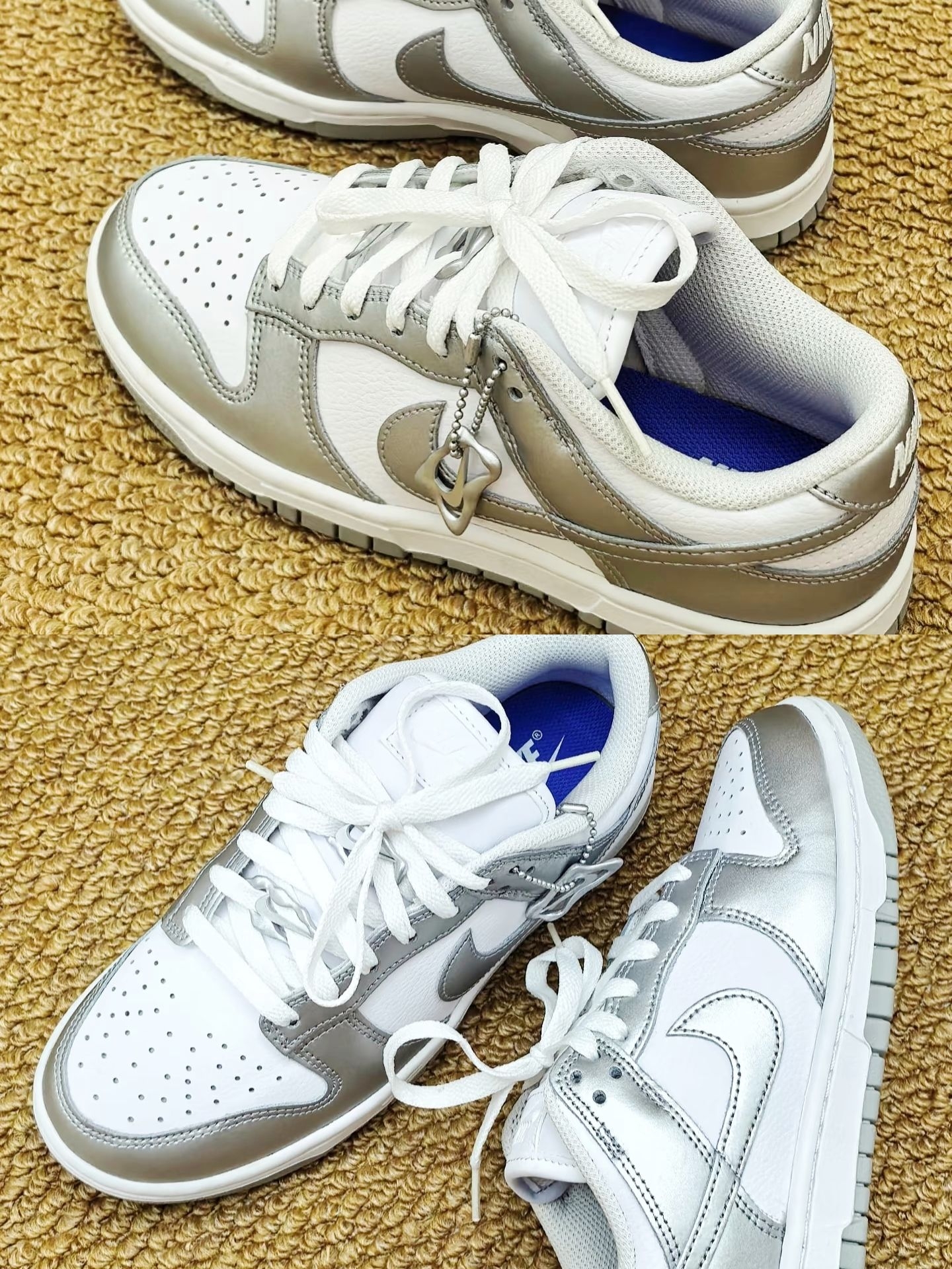 女生必入的灰白Dunk来啦!低帮版型,灰白配色干净高级。