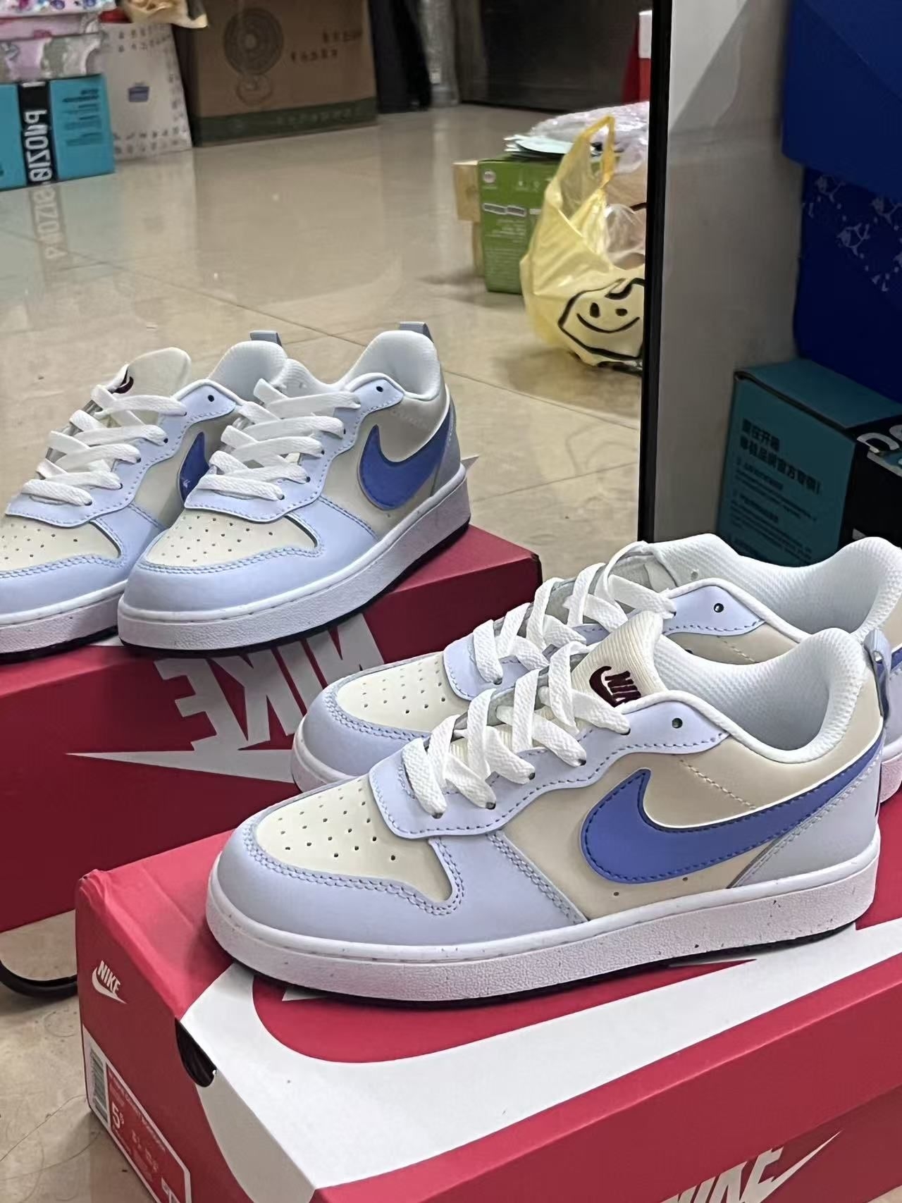 清爽韩系校园风🔥Nike Court Borough，透气防滑超好搭