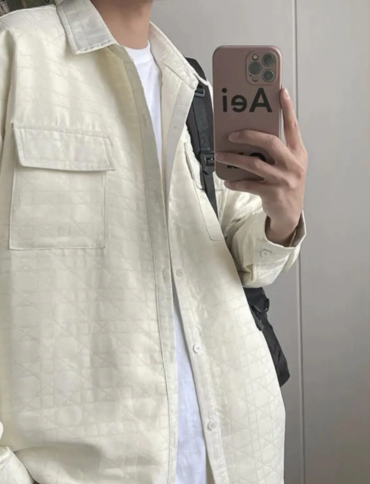 菱格绗缝衬衫外套|清爽少年感,早秋百搭款