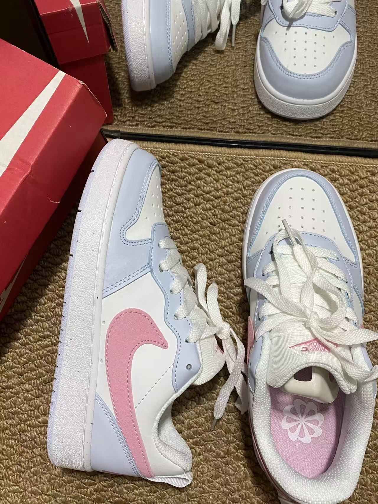 清新拼色小白板鞋✨Nike酷菠萝男女同款
