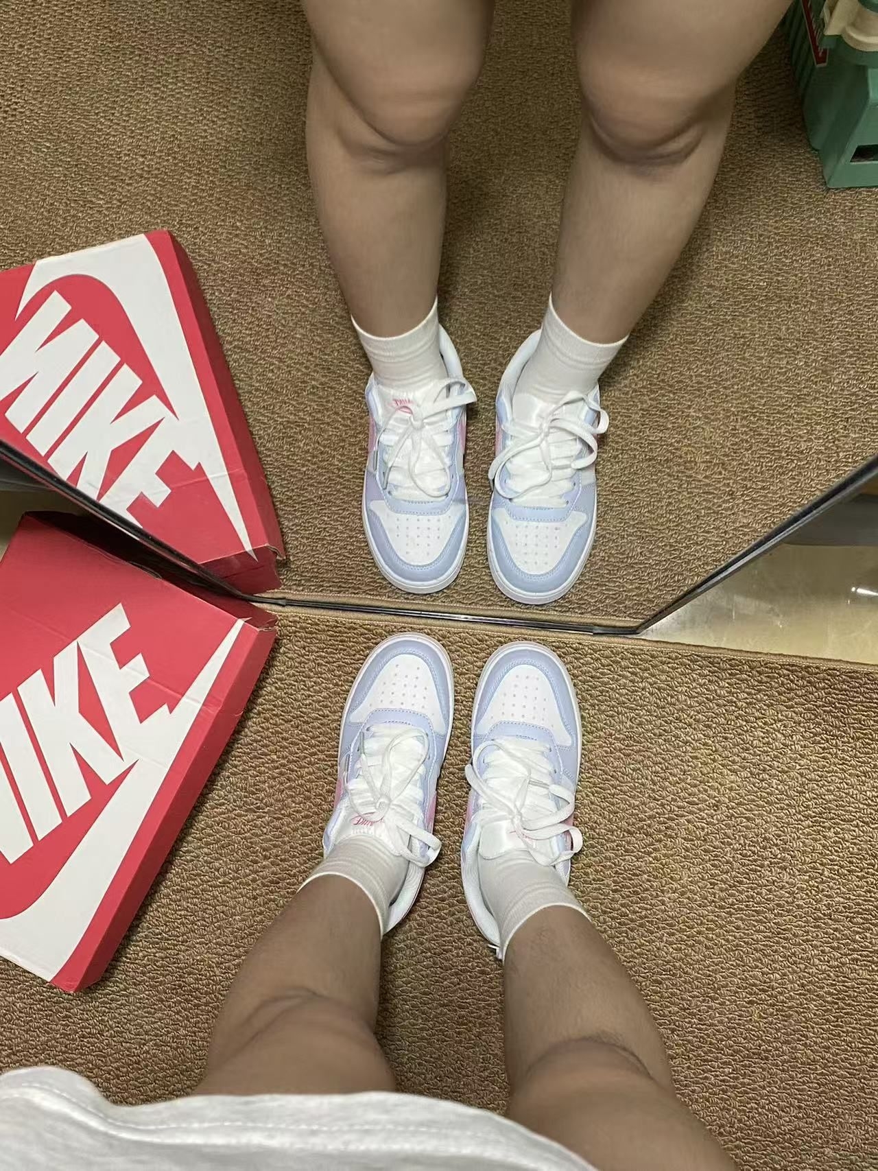 清新拼色小白板鞋✨Nike酷菠萝男女同款