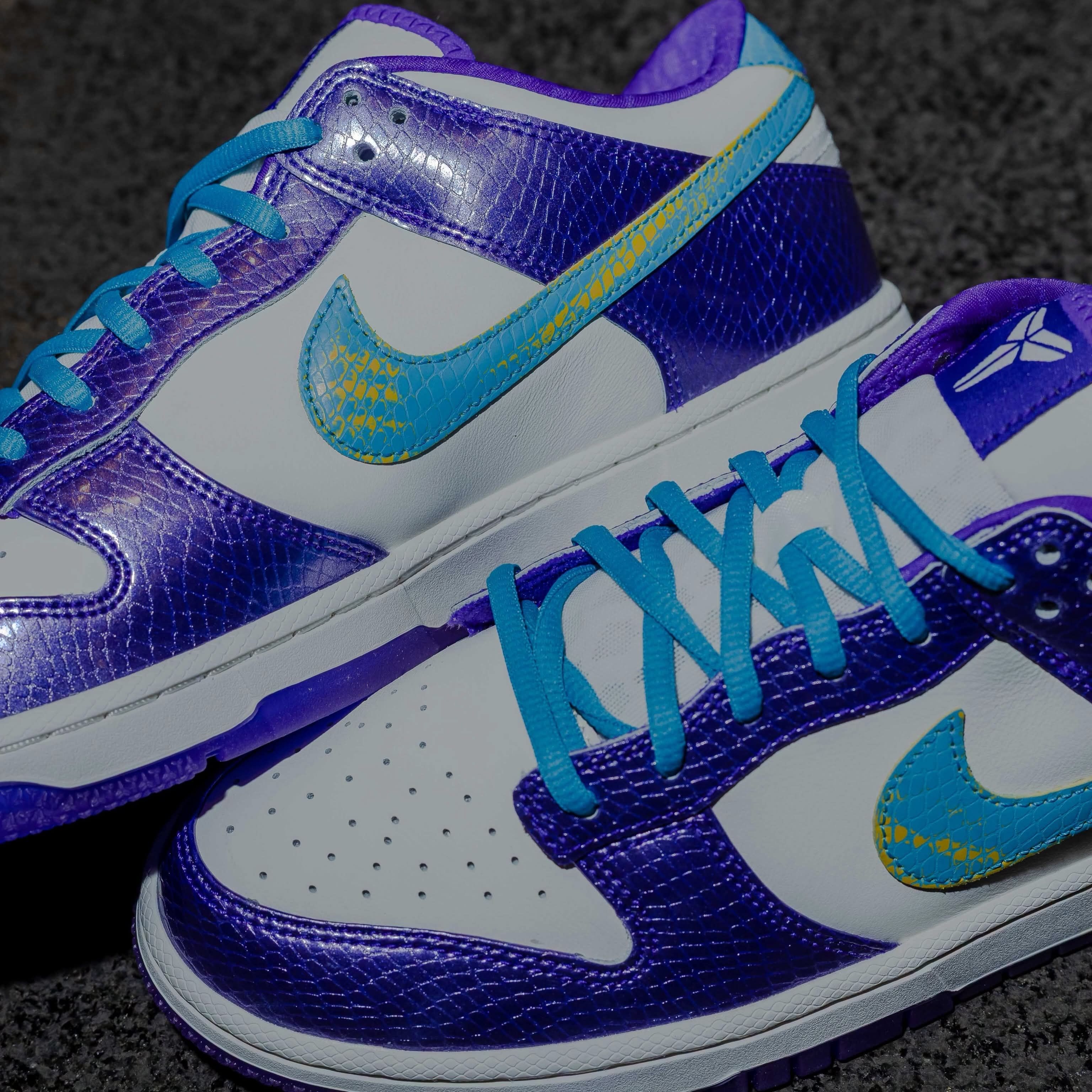 蛇鳞质感|Nike Dunk Low 科比联名,蓝勾点睛超有细节