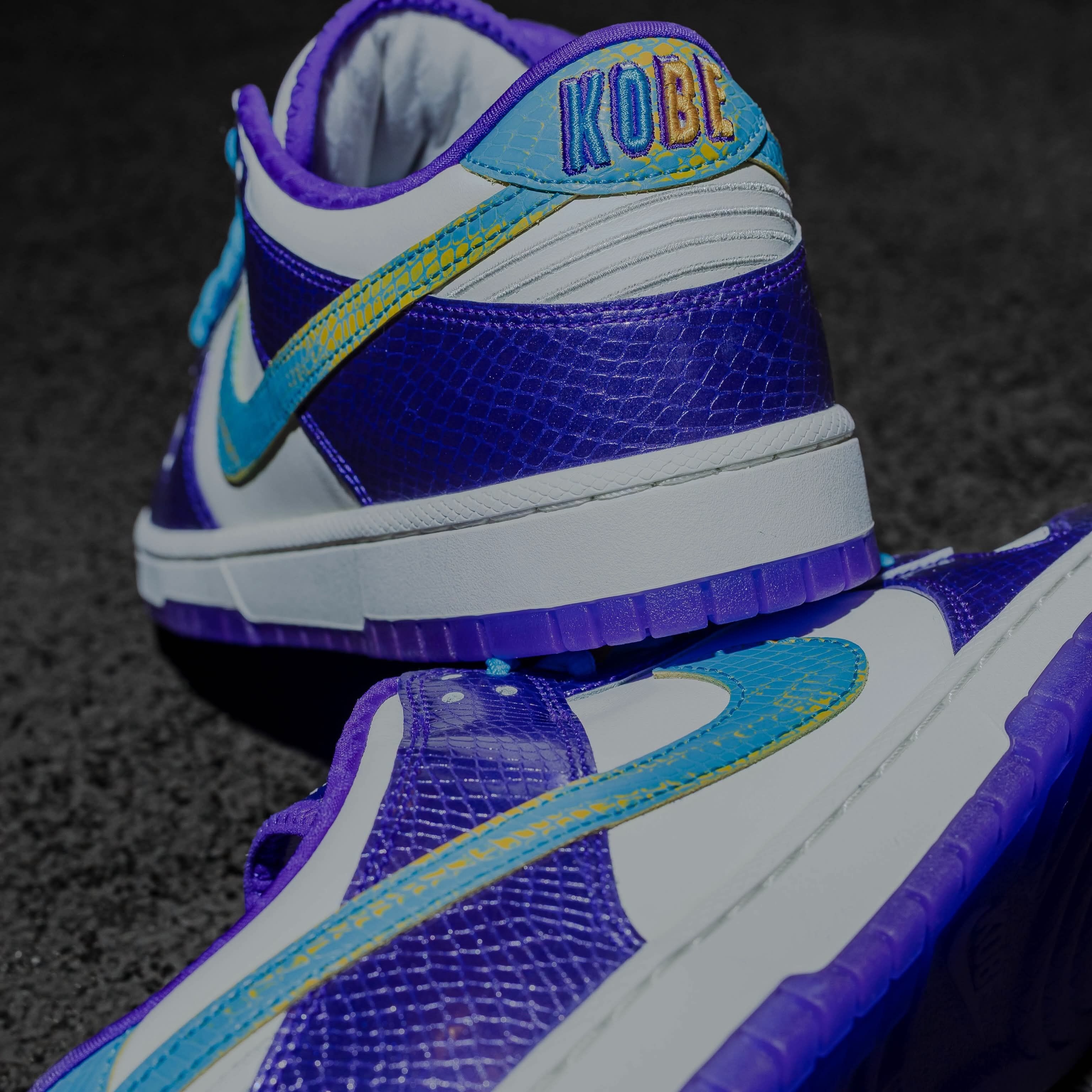 蛇鳞质感|Nike Dunk Low 科比联名,蓝勾点睛超有细节