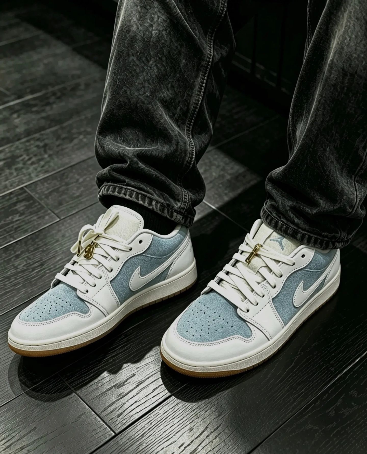 AJ1低帮浅蓝牛仔｜日常上脚记录💧