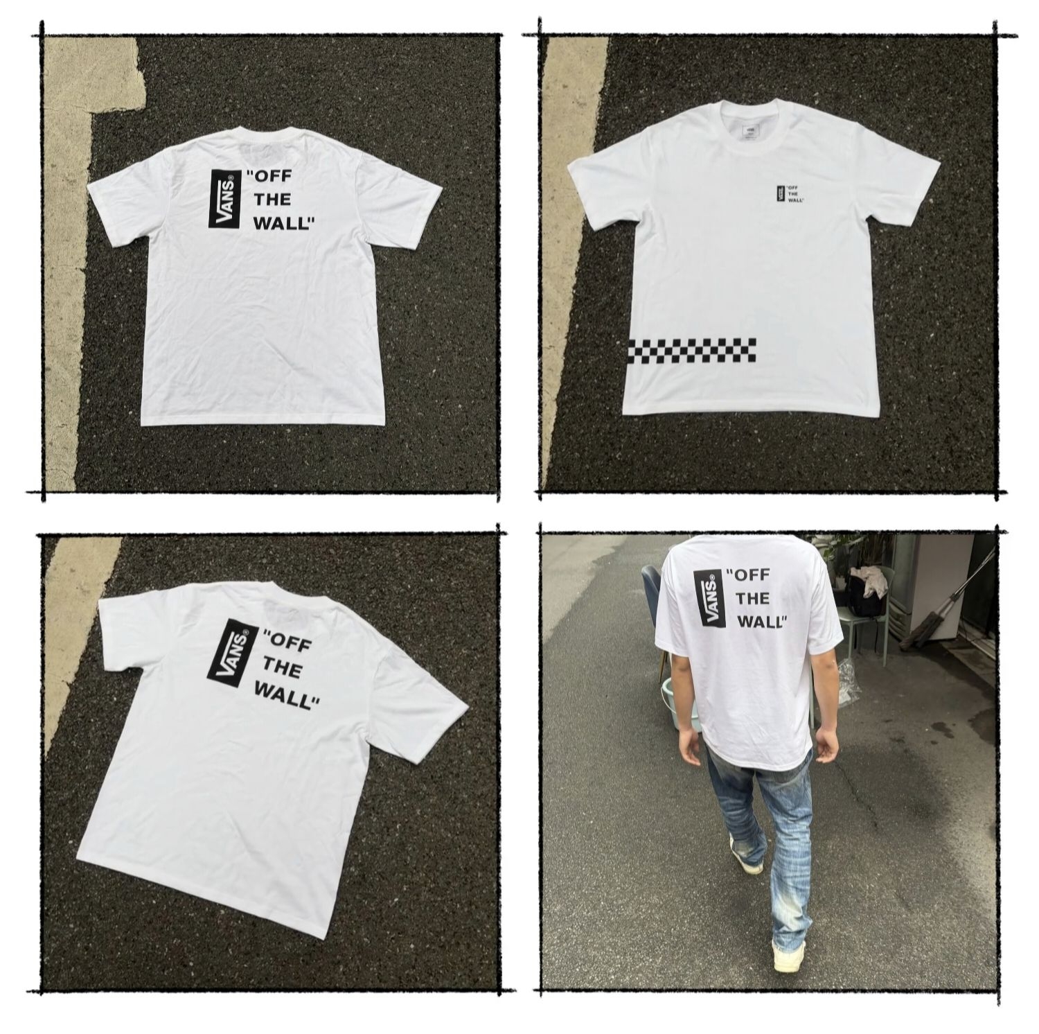 “夏日基础款!Vans棋盘格印花T恤清爽穿搭🧊”