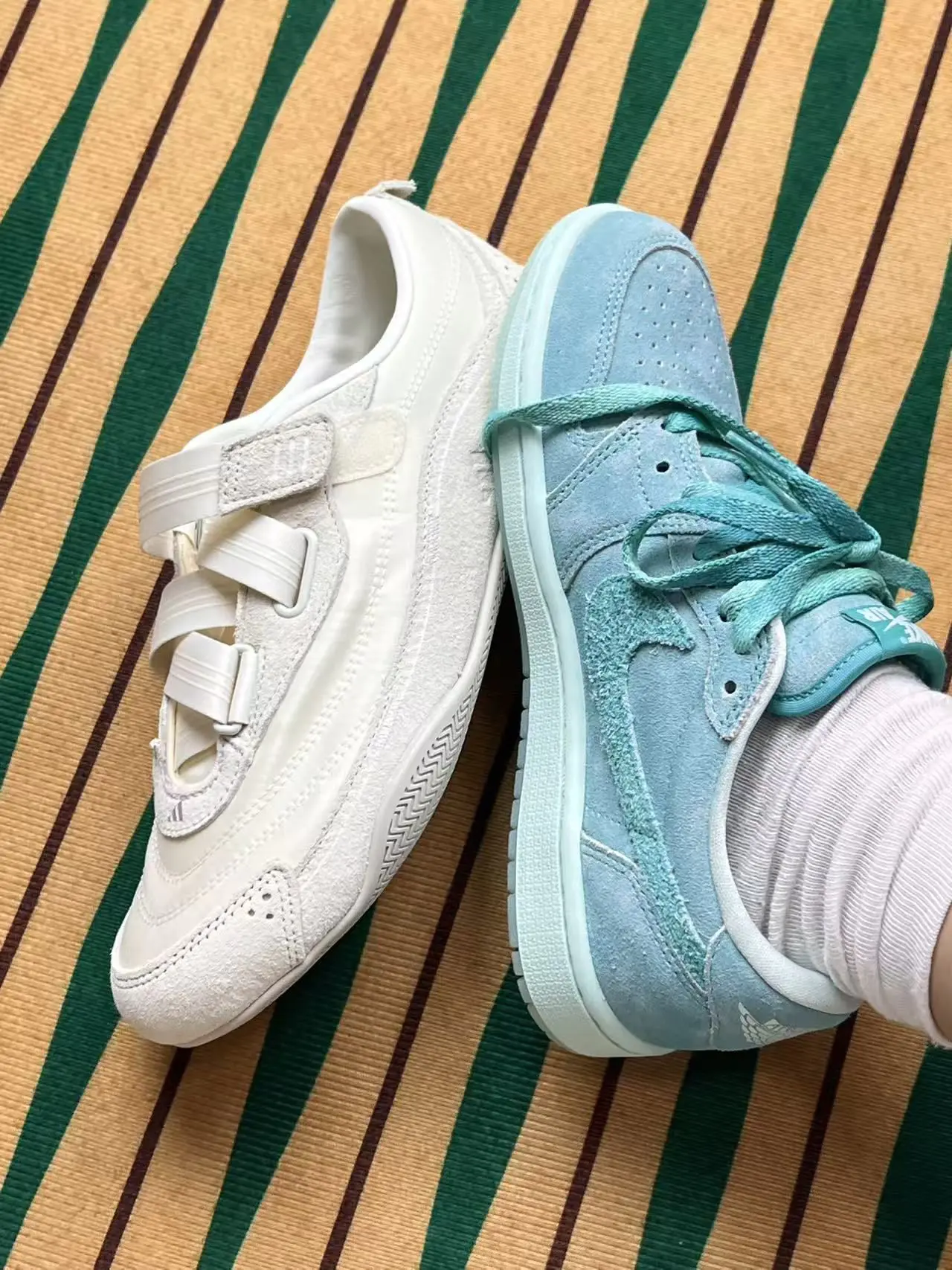 奶白魔术贴🤍蒂芙尼蓝Nike💧撞色搭咯!