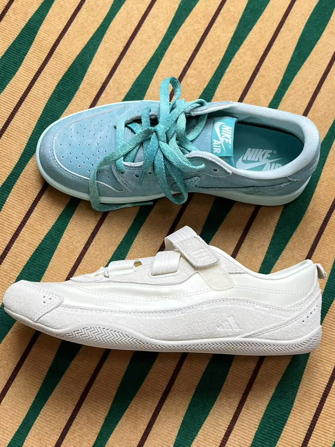 奶白魔术贴🤍蒂芙尼蓝Nike💧撞色搭咯!