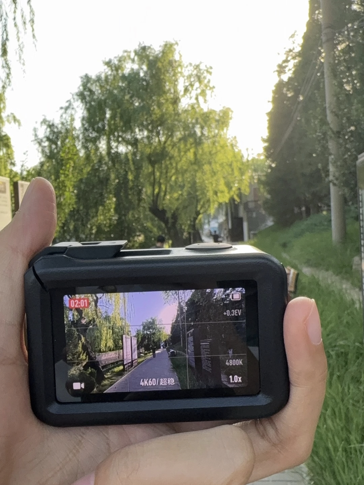 大疆DJ action4开箱评测视频第一次拍,大家代入感一下