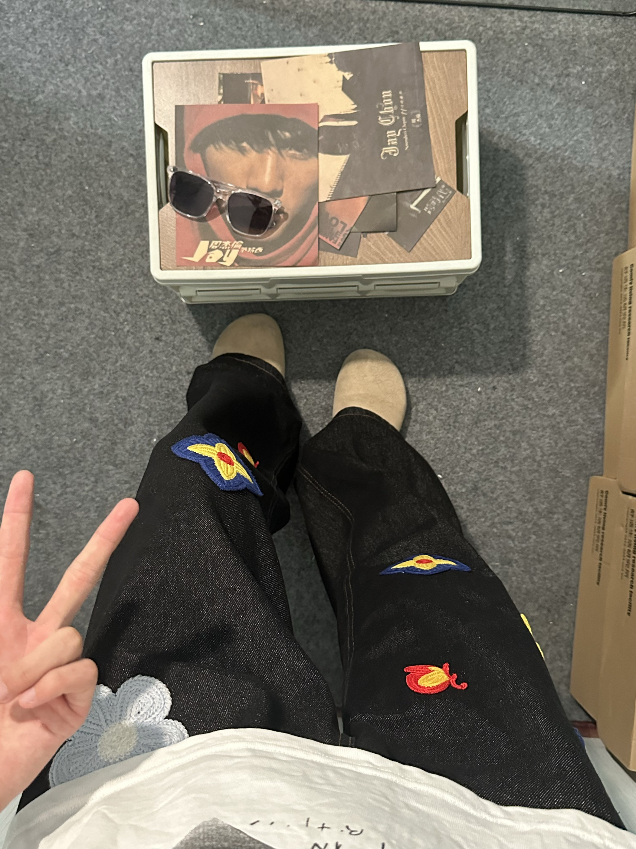 今日OOTD弯刀花花👖