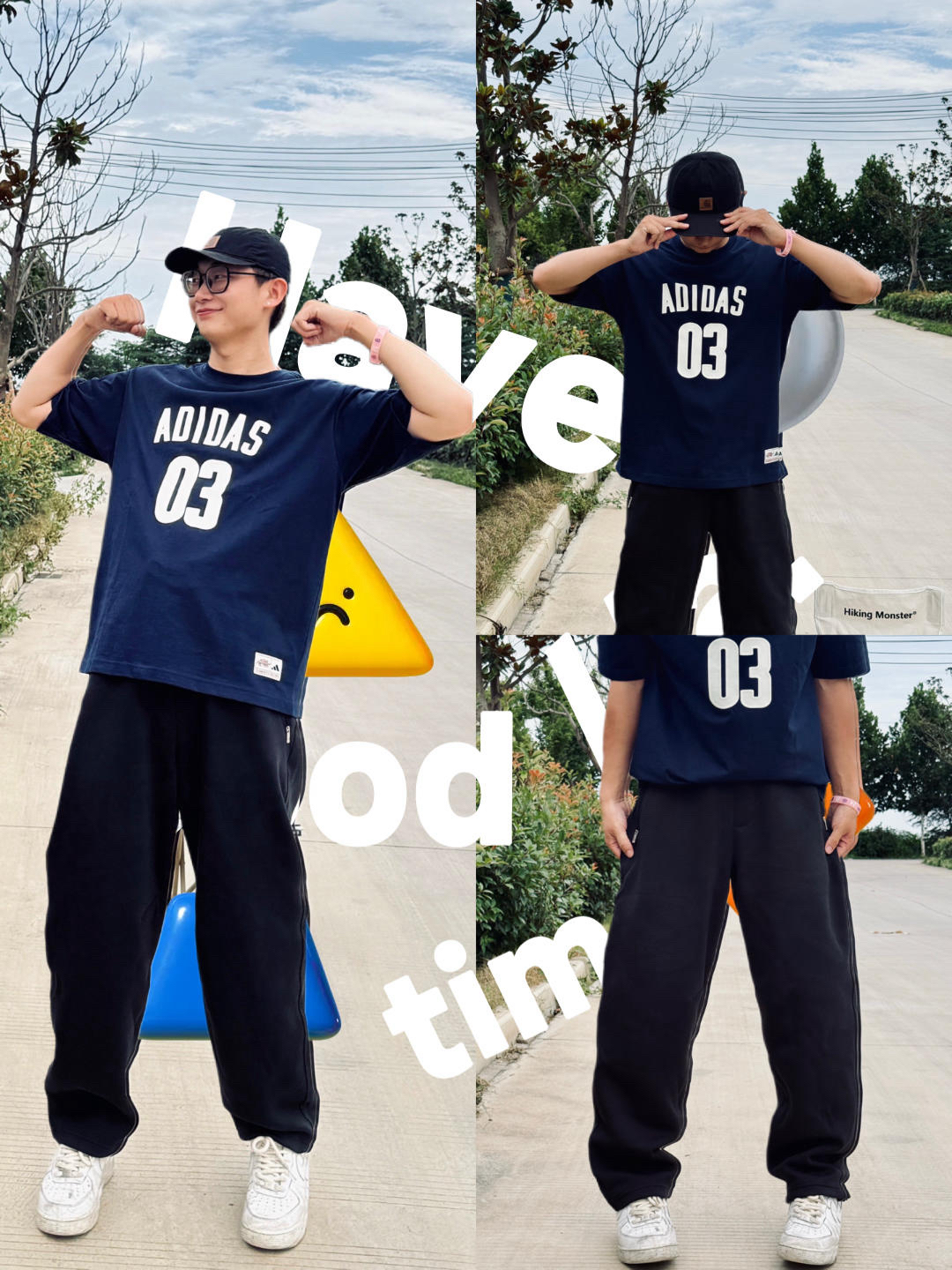 178微胖男Retro sport｜蓝衣配黑裤 顶呱呱🔆🔆