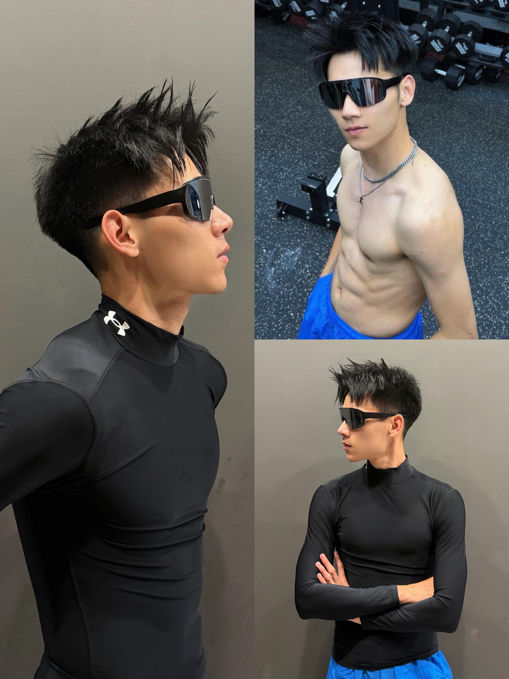 183｜67kg🔥薄肌男孩穿安德玛真的帅❗️