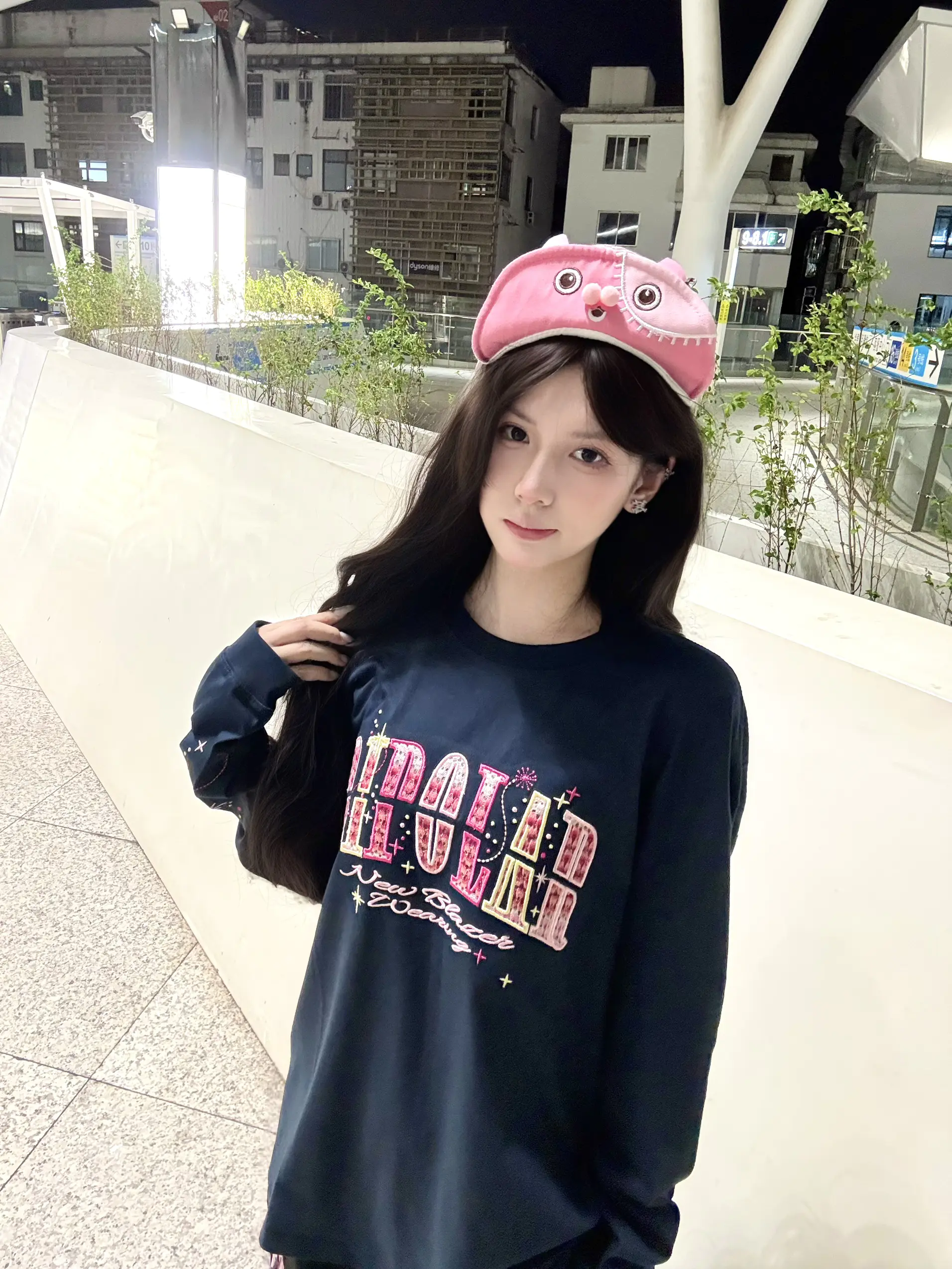 藏蓝美式长袖|甜酷少女感拿捏✨
