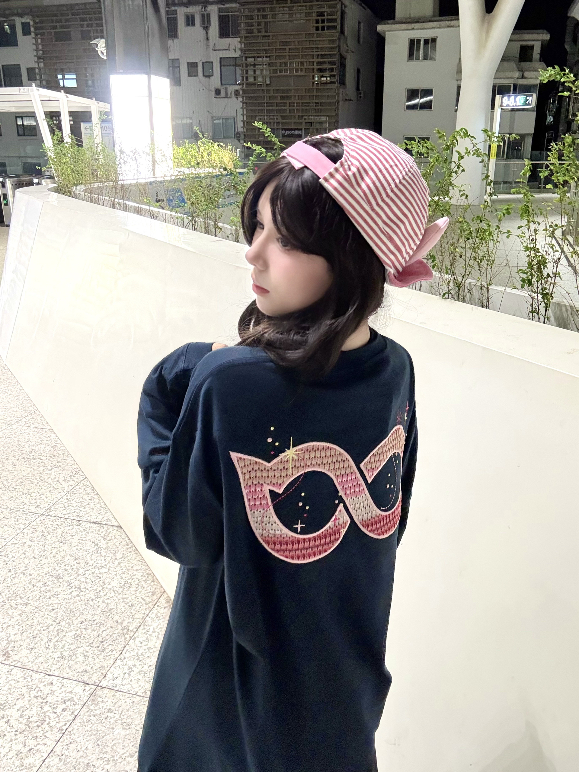 藏蓝美式长袖|甜酷少女感拿捏✨