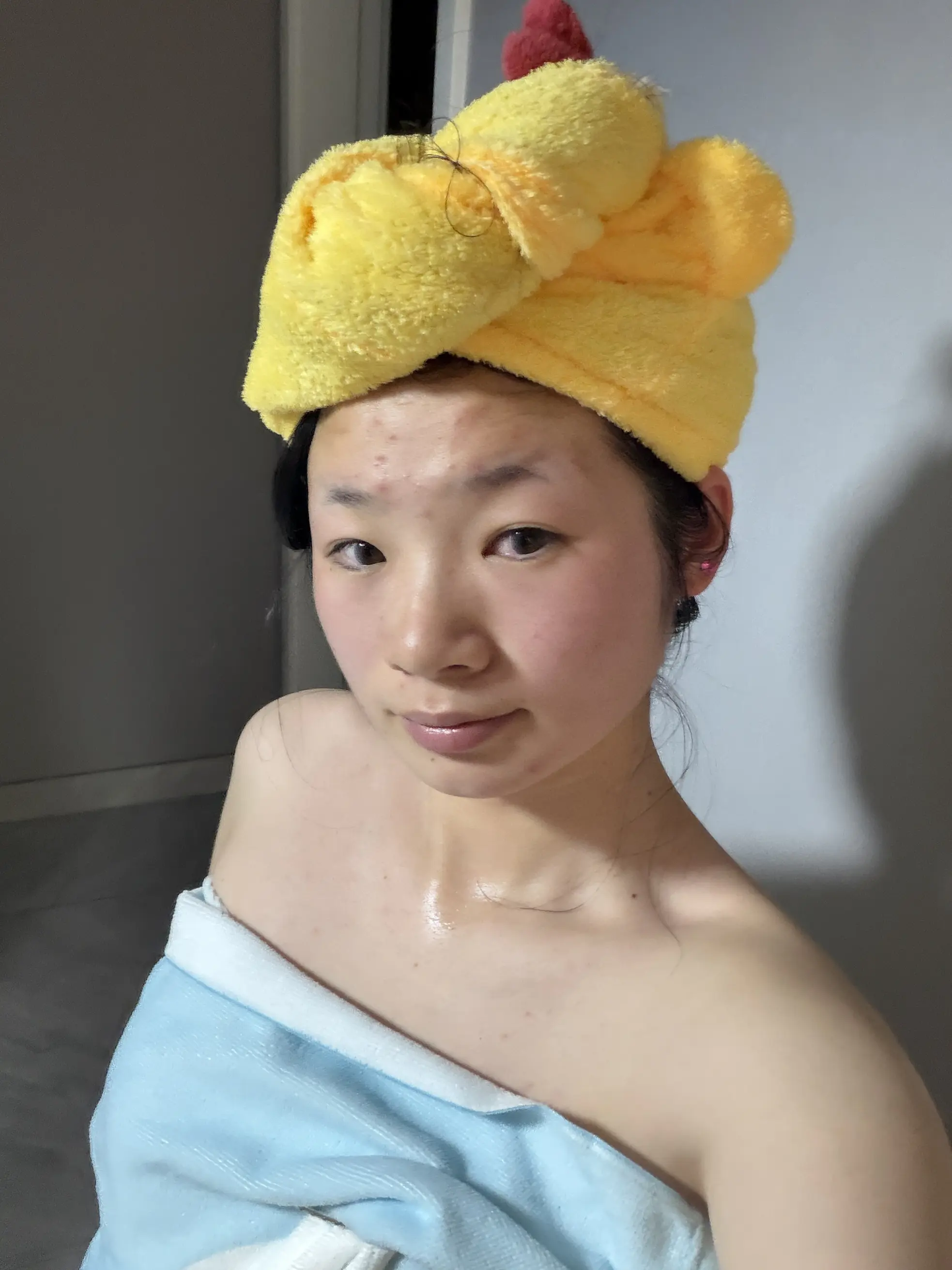 太喜欢这条卡通大浴巾!一眼看中这个小熊图案,色彩清新可爱,少女感拉满✨